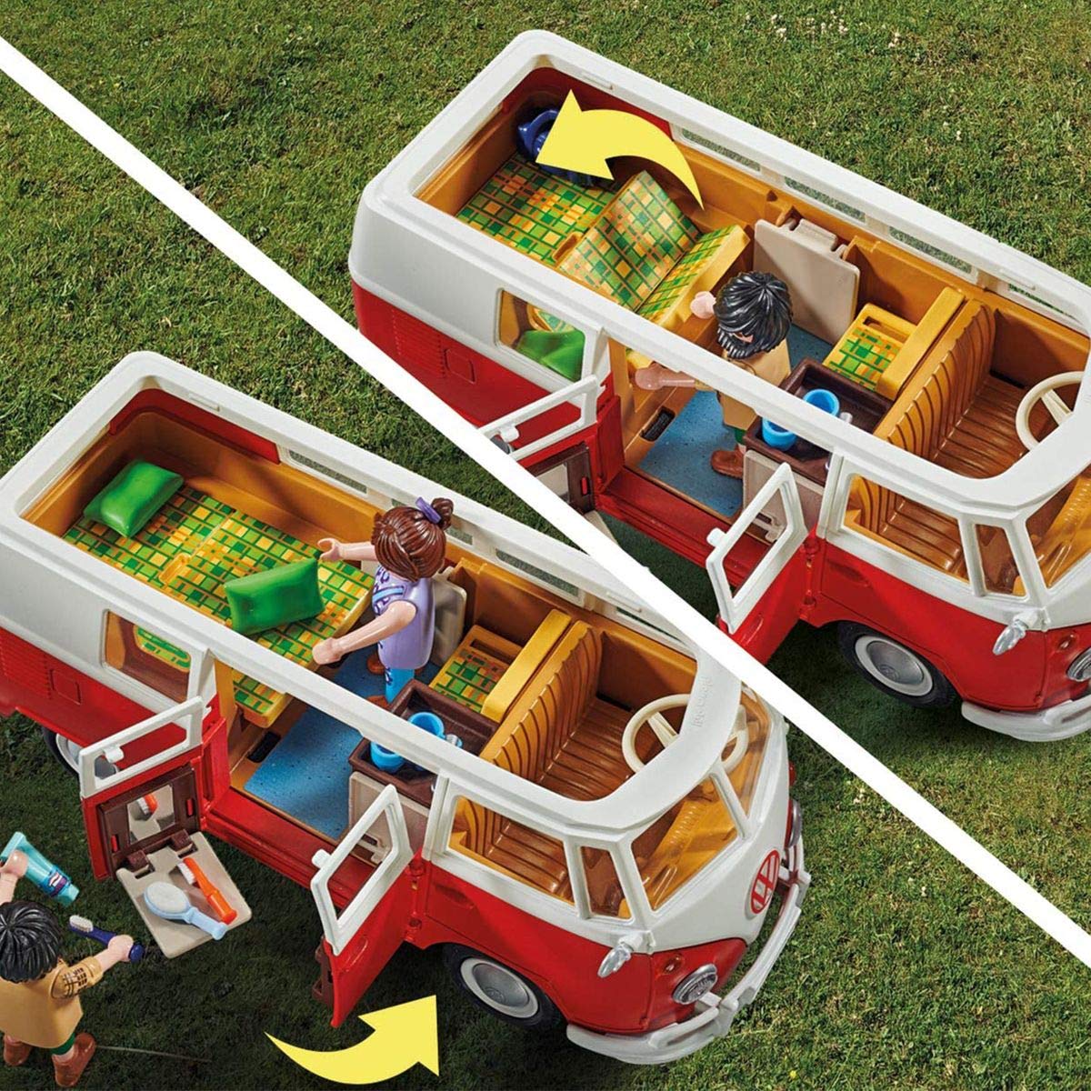 PLAYMOBIL Volkswagen 70176 Bulli T1 bus campeggio rosso