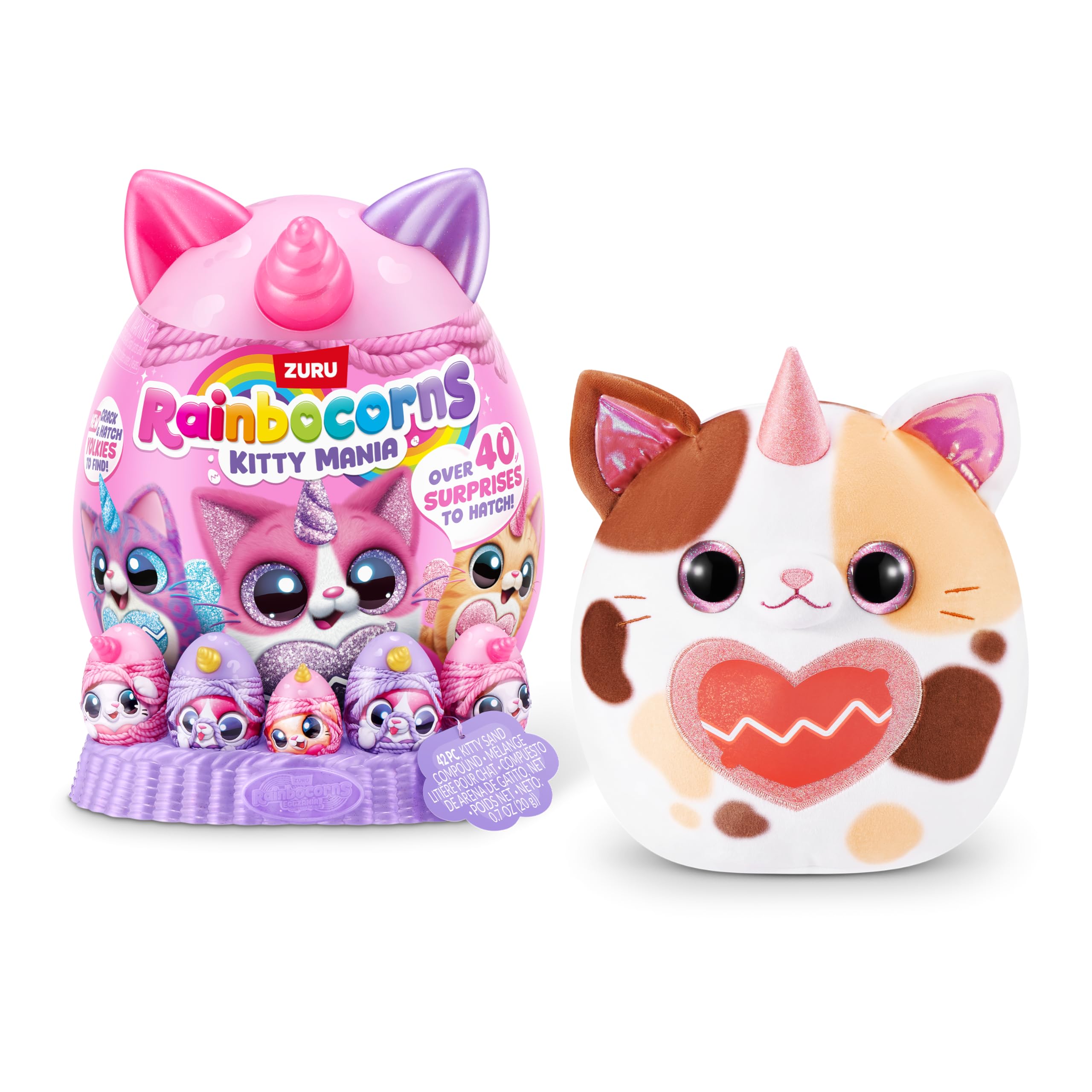 Rainbocorns Kitty Mania peluche gatto sorpresa Rosa