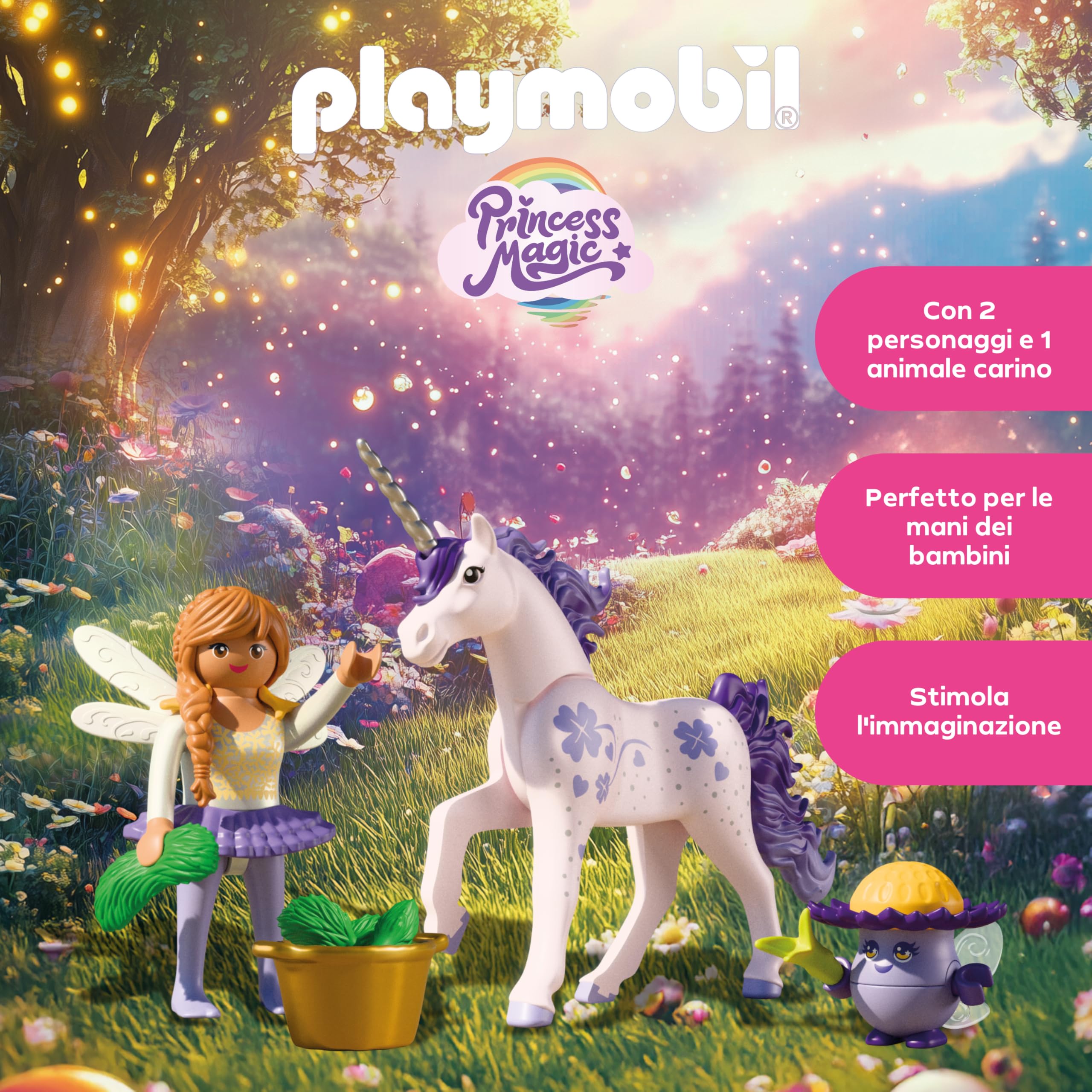 PLAYMOBIL Fantasy Magic Unicorno Lavanda con Fata figure