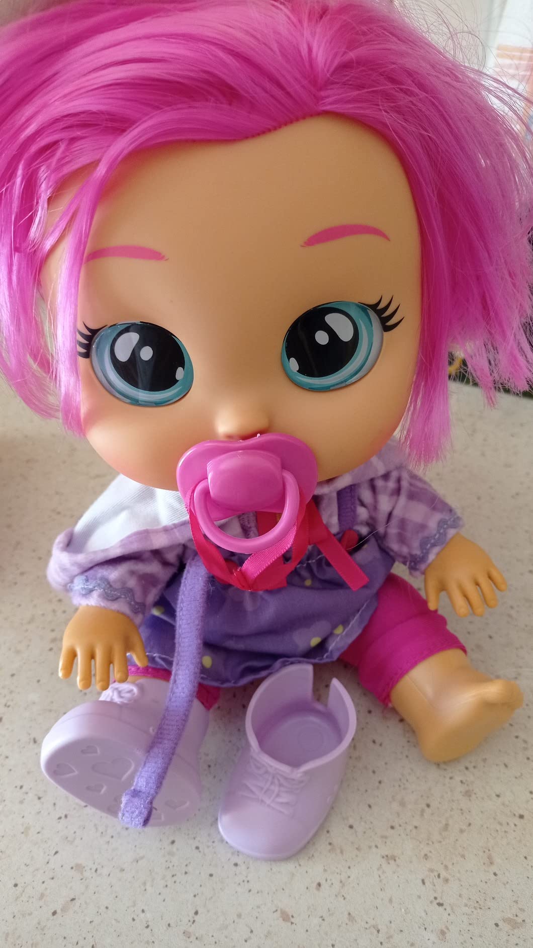 IMC Toys Cry Babies Dressy Katie Bambola 30 cm Capelli Rosa