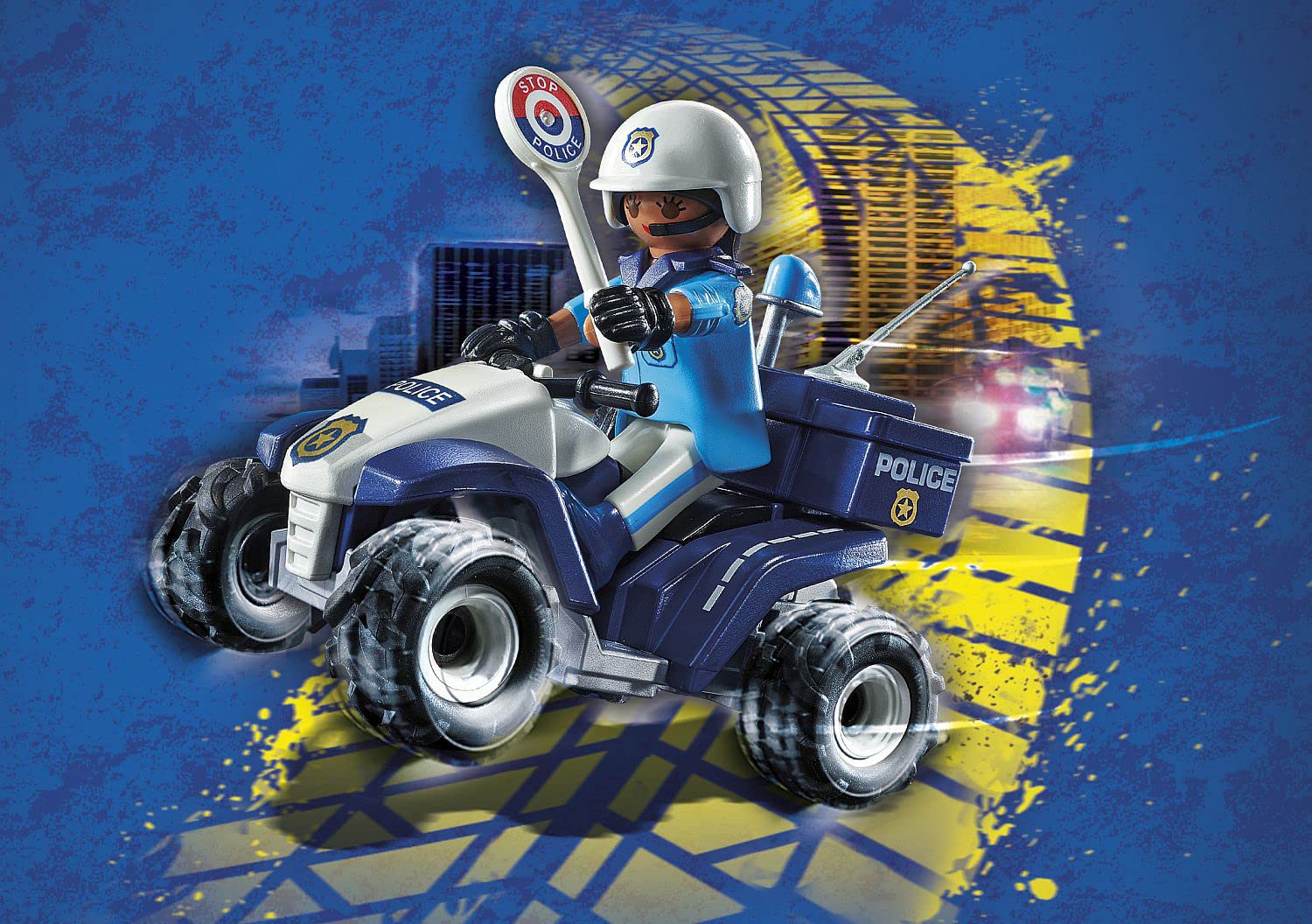 PLAYMOBIL City Action 71092 Quad Polizia pull-back