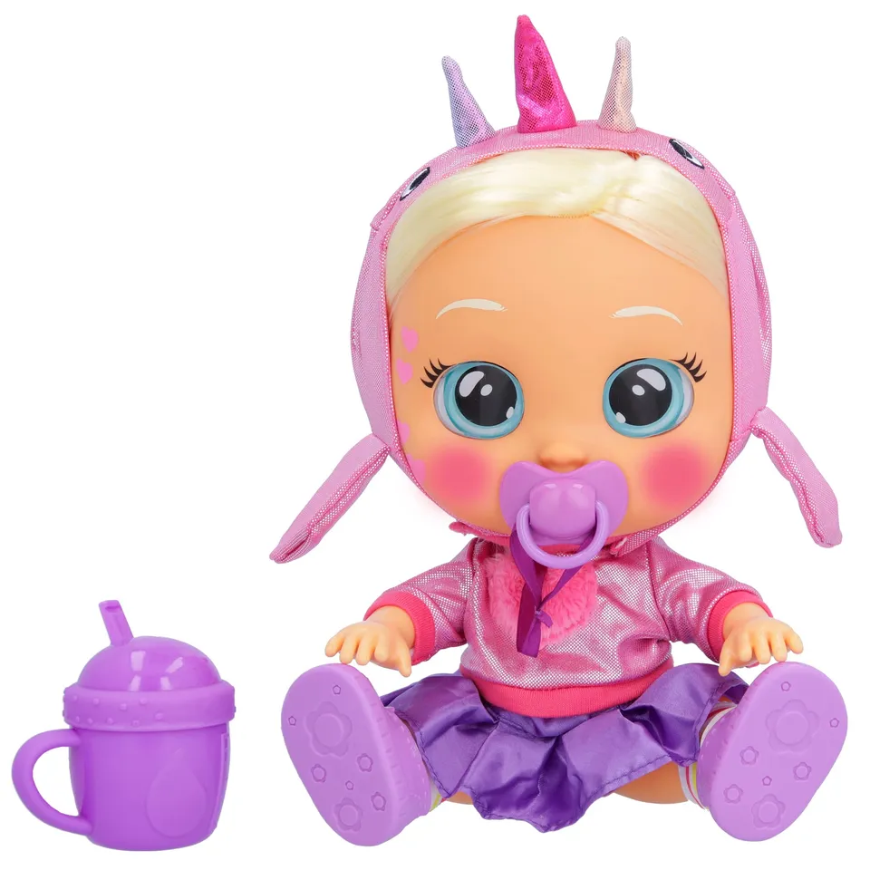 Imc Toys Cry Babies Kiss Me Stella bambola narvalo rosa arrossisce