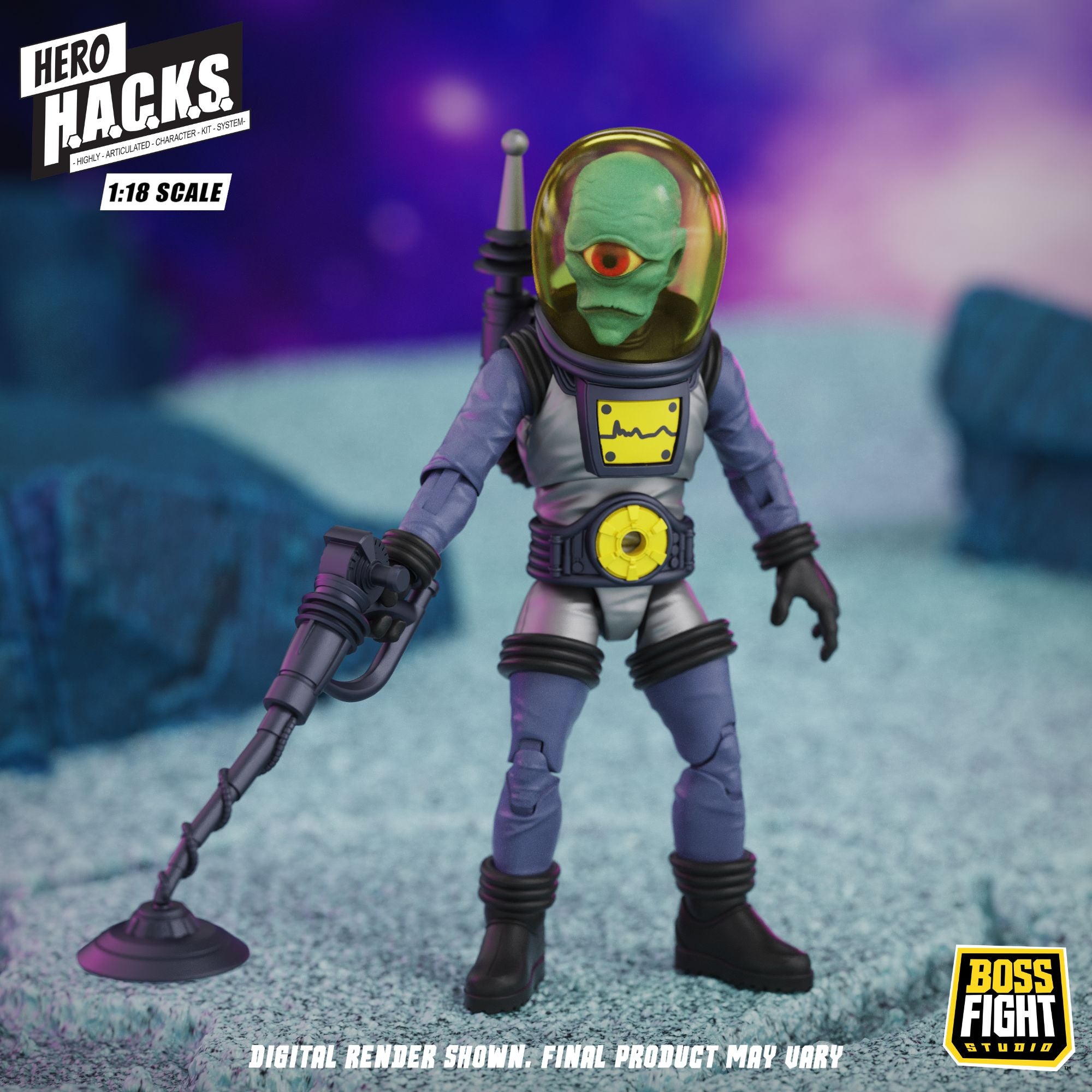 Boss Fight Hero Hacks Zarko action figure 4 pollici