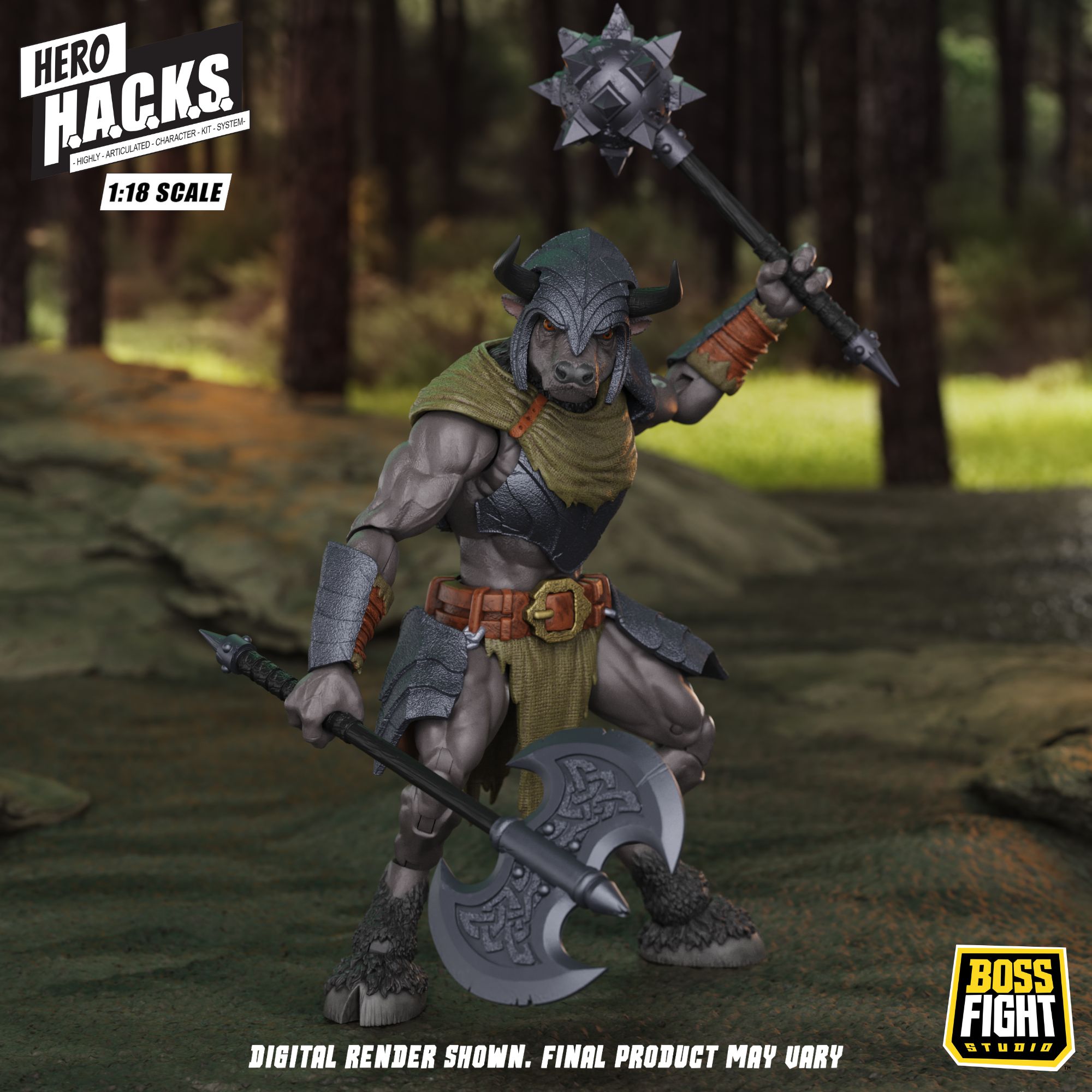 Boss Fight Studio Hero Hacks Minos Auroxos action figure