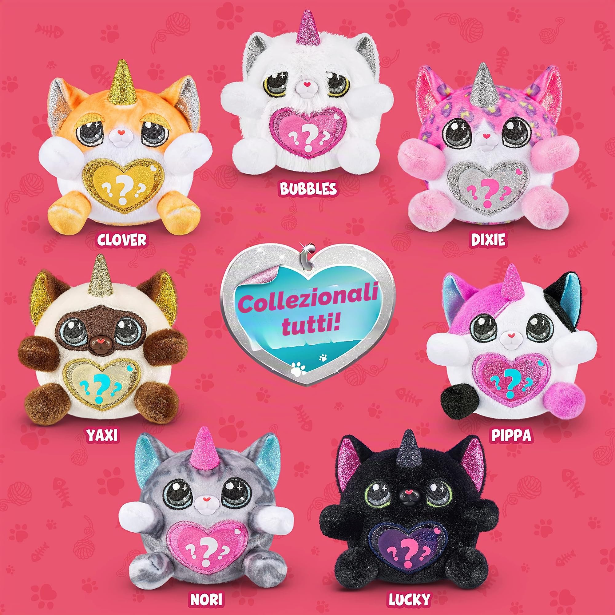 Rainbocorns Kittycorn Surprise Peluche Gatto Cincillà Bolle