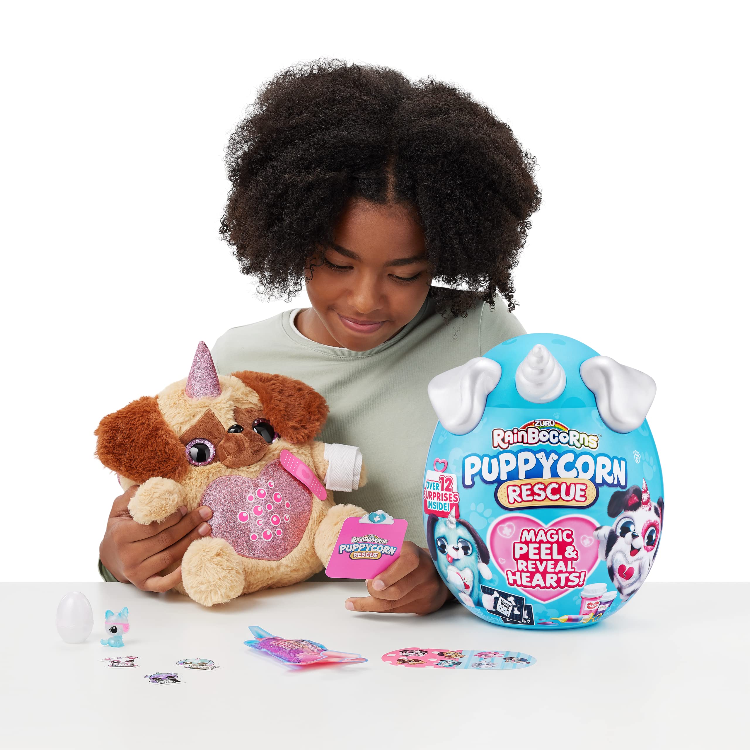 Rainbocorns Puppycorn Rescue peluche pastore rescue 12 sorprese