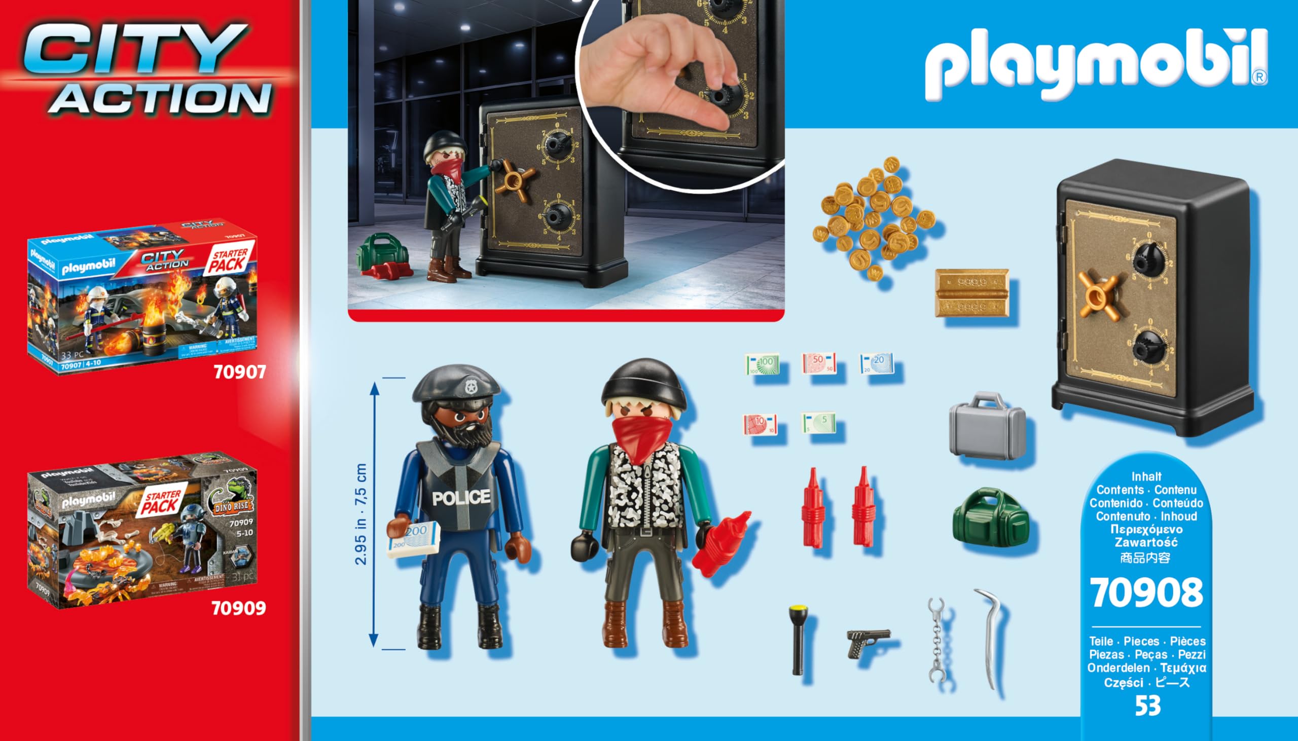 Playmobil 70908 Starter Pack Ladro Cassaforte 53 pezzi
