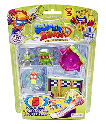 SuperThings Serie 3 blister 5 figure veicolo slider e rampa