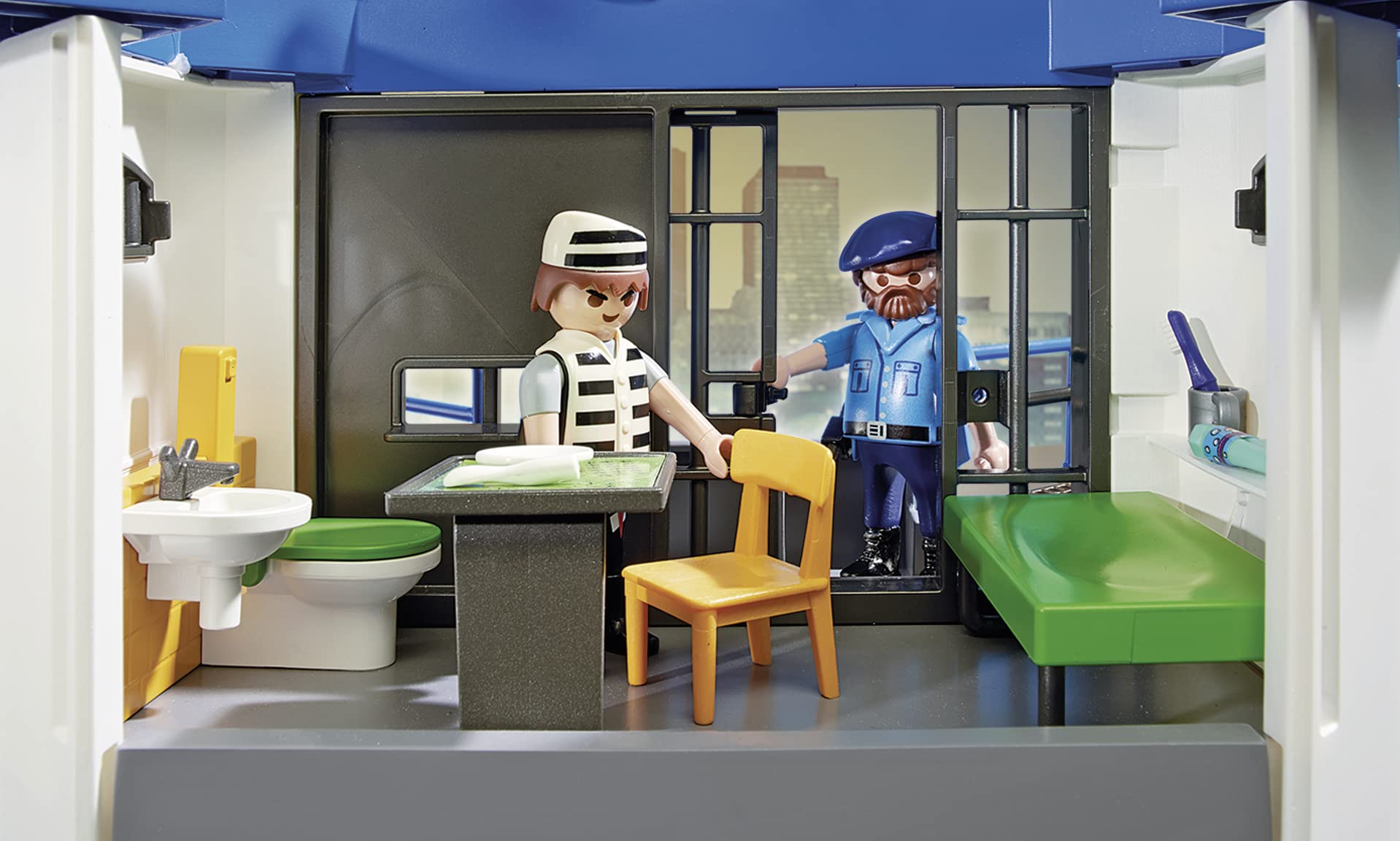 PLAYMOBIL City Life 6872 Centrale Polizia Playset con Prigione