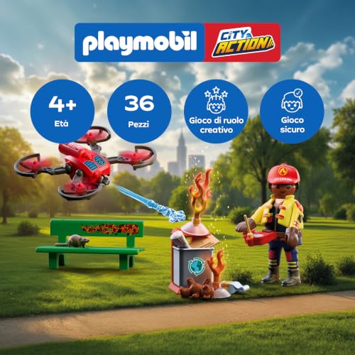 PLAYMOBIL City Action 72197 Drone Antincendio proiettili