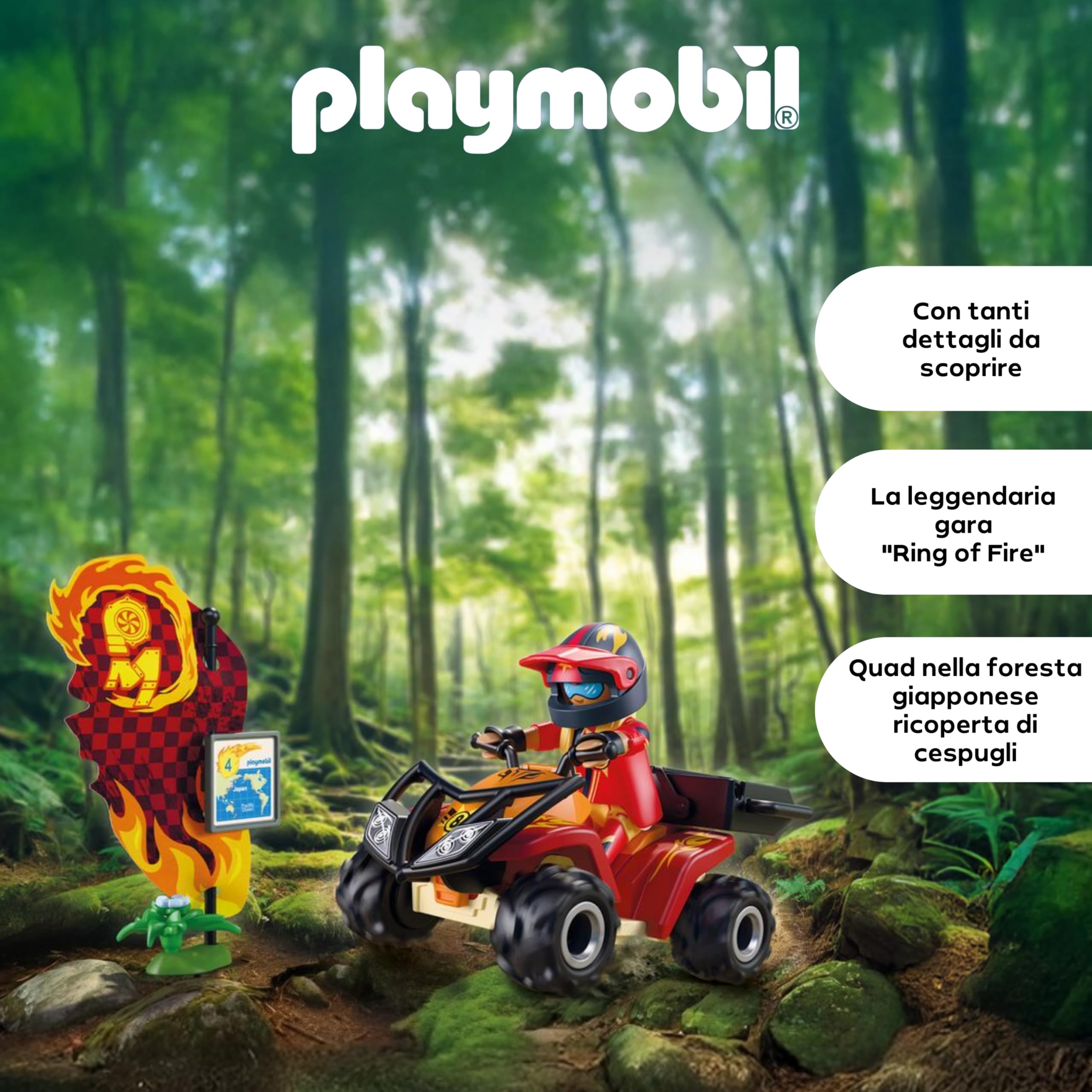 Playmobil Cars Quad Fuoristrada macchinina 72064 4+ anni