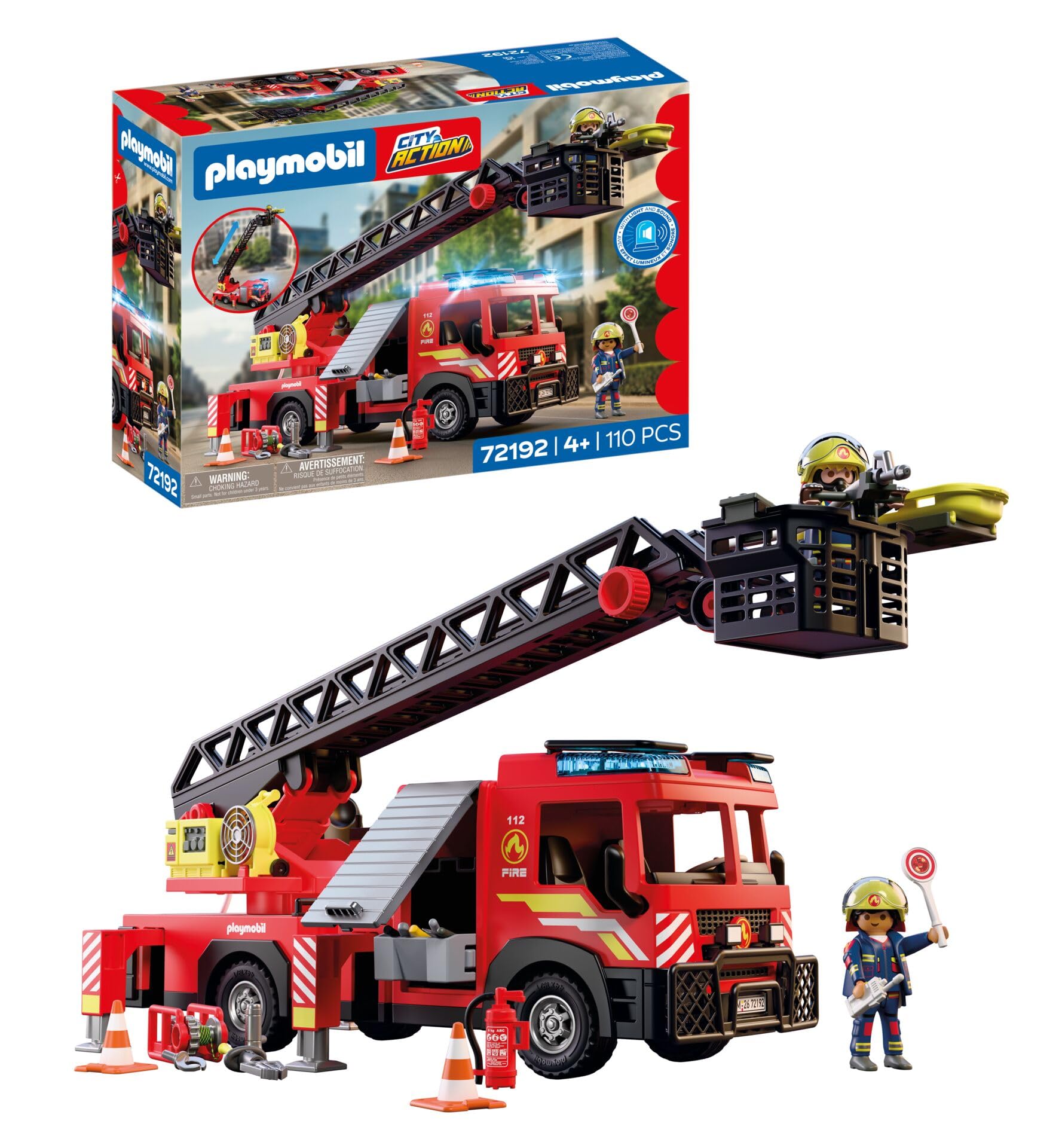 Playmobil City Action 72193 camion pompieri con luci e suoni