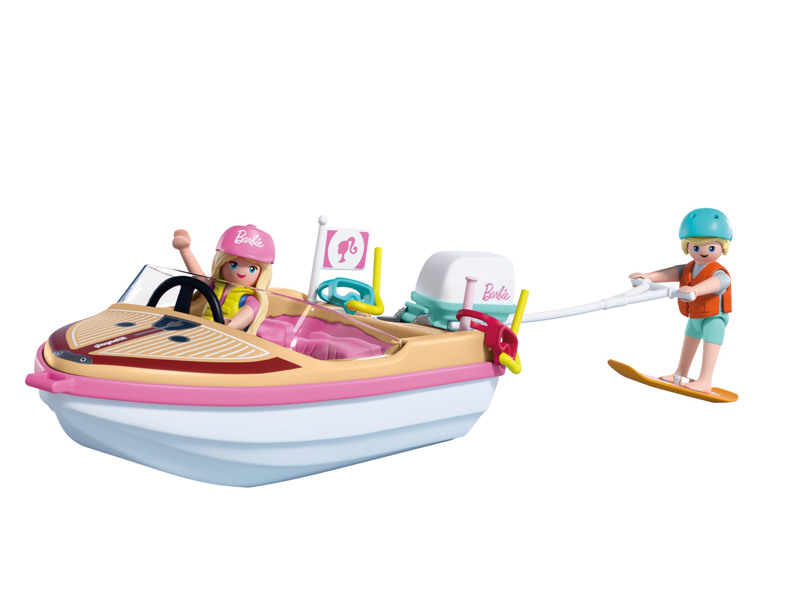 PLAYMOBIL Barbie Barca d'avventura motoscafo galleggiante wakeboard