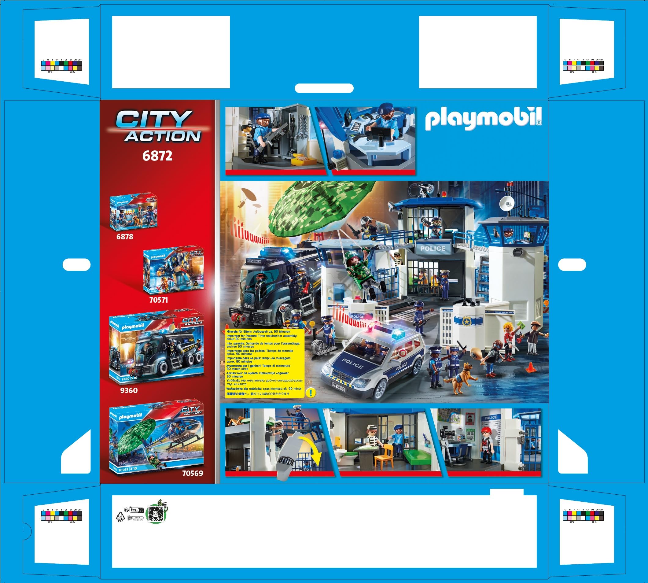 PLAYMOBIL City Life 6872 Centrale Polizia Playset con Prigione