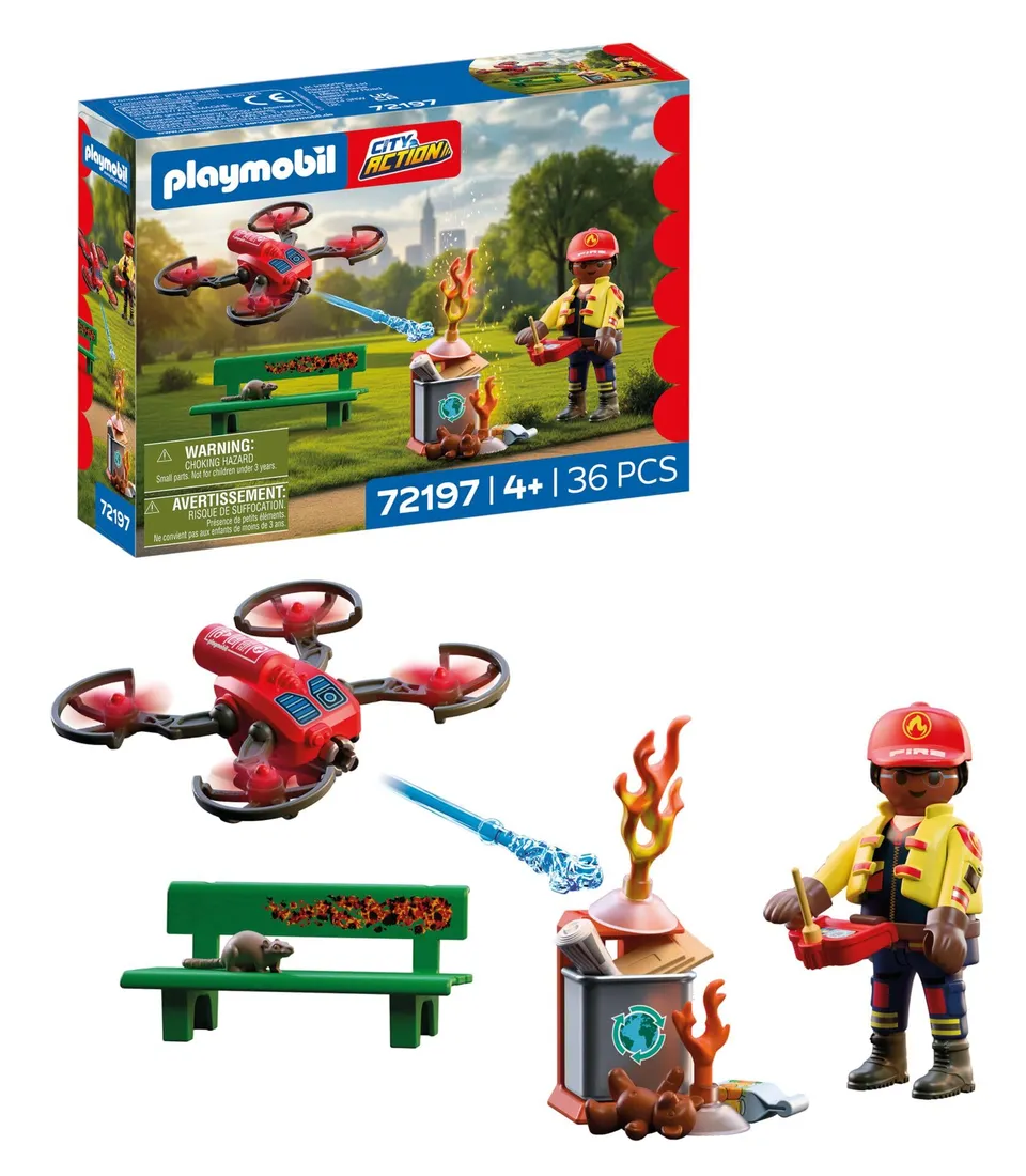 PLAYMOBIL City Action 72197 Drone Antincendio proiettili