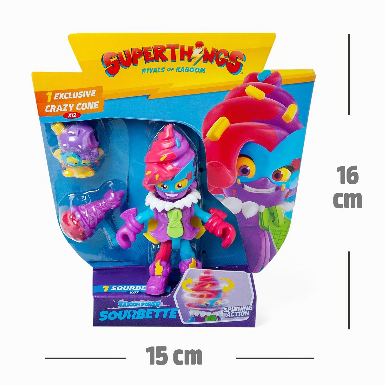 SuperThings Kazoom Kids Sourbette Figura Articolata Crazy Cone