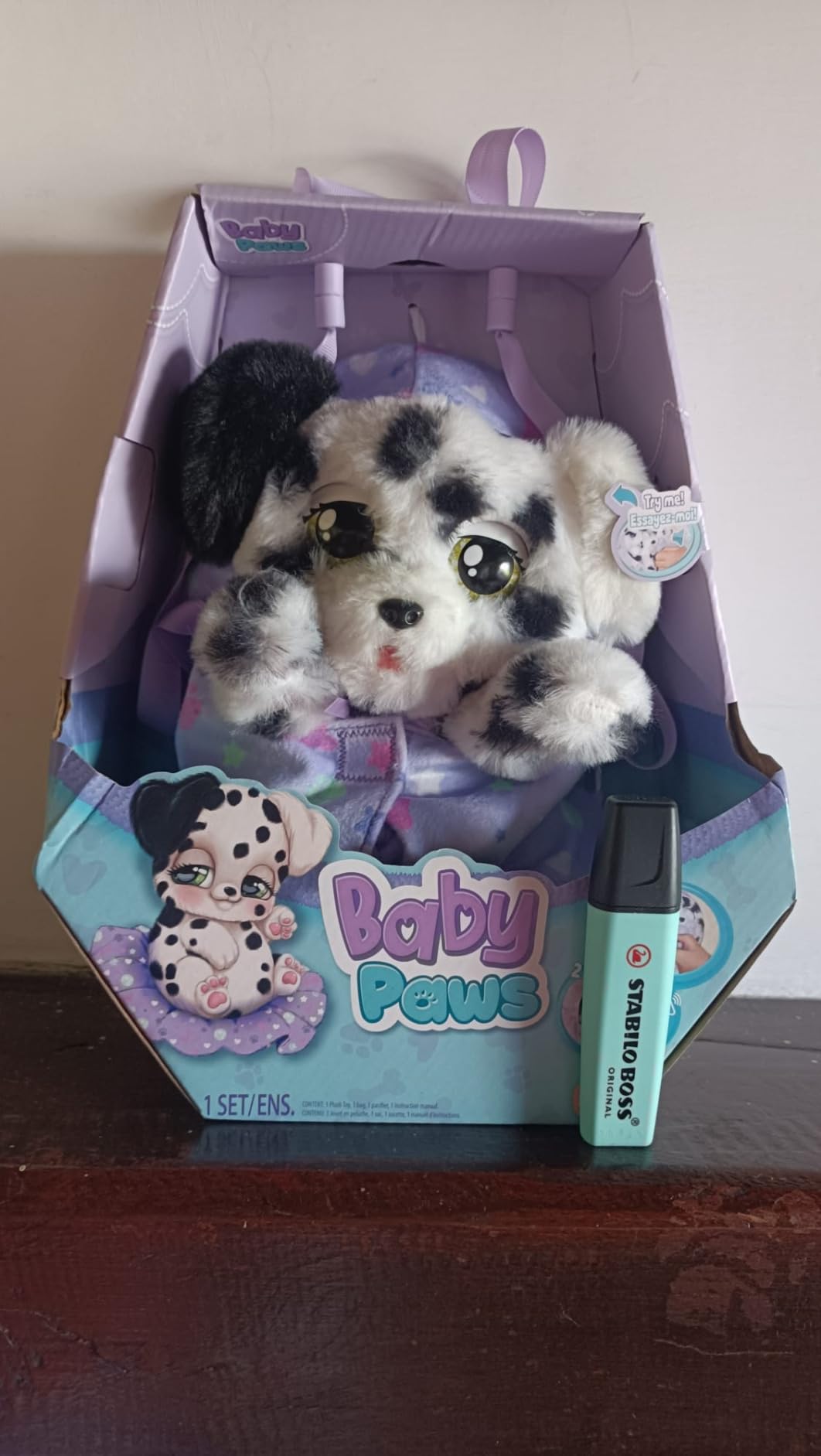 Baby Paws Cocker peluche interattivo con borsetta 3 anni