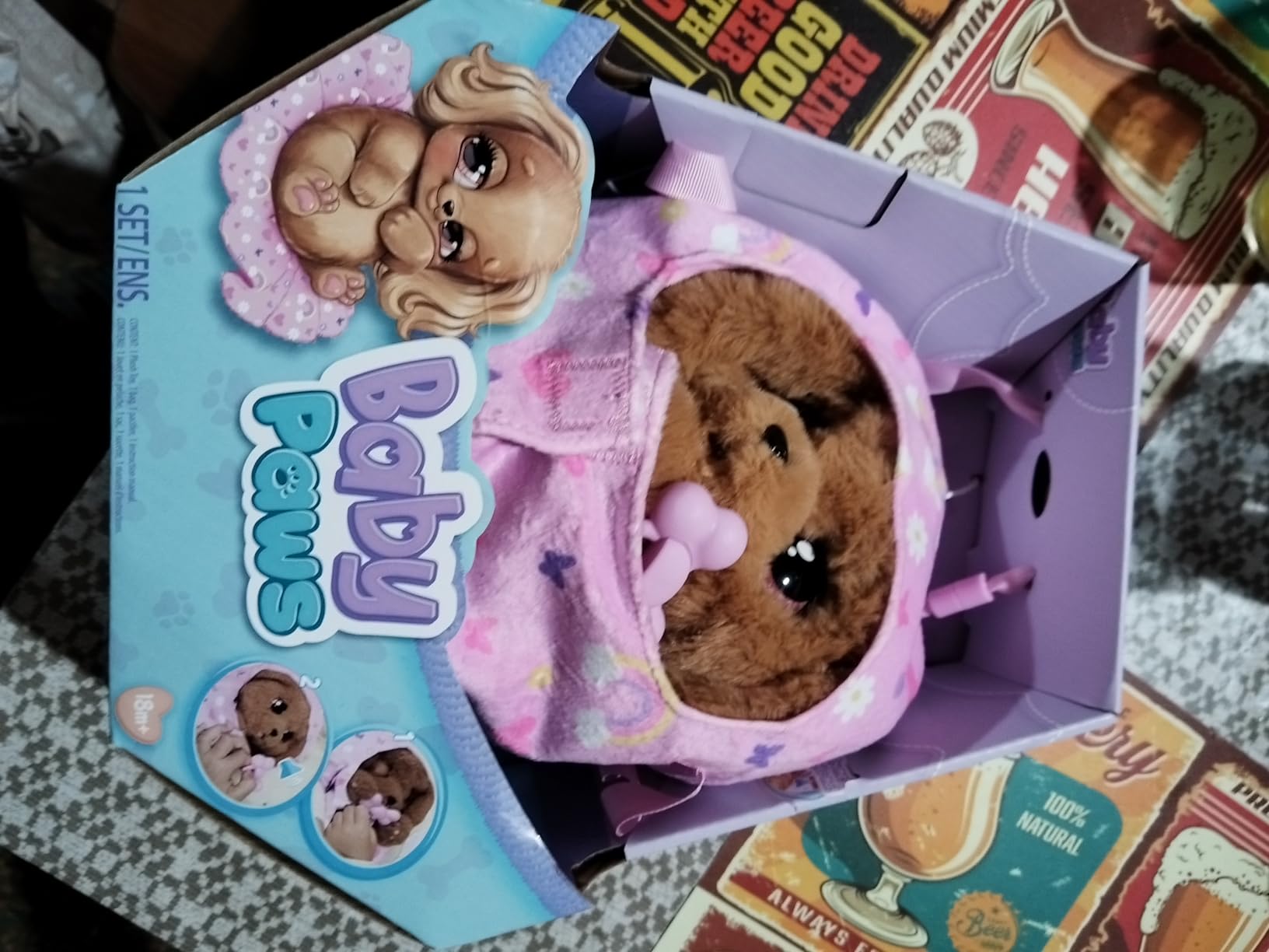 Baby Paws Cocker peluche interattivo con borsetta 3 anni
