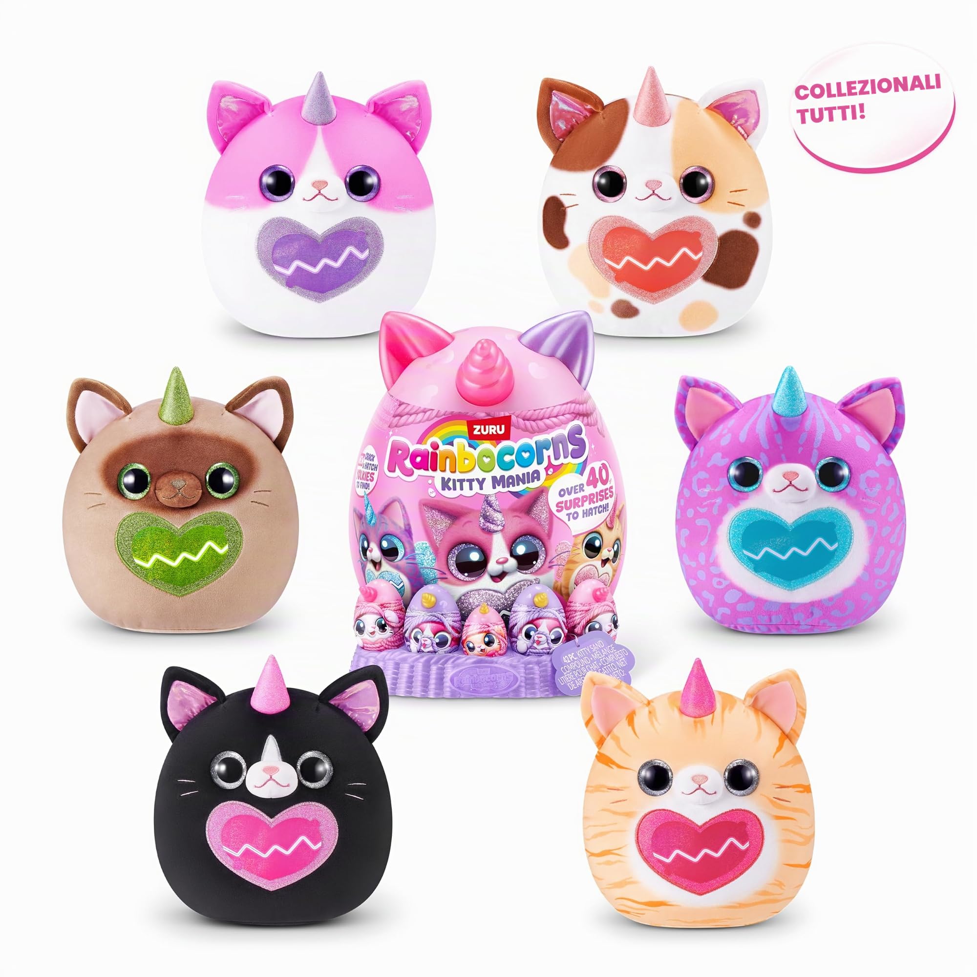 Rainbocorns Kitty Mania peluche Pouncekin uovo sorprese