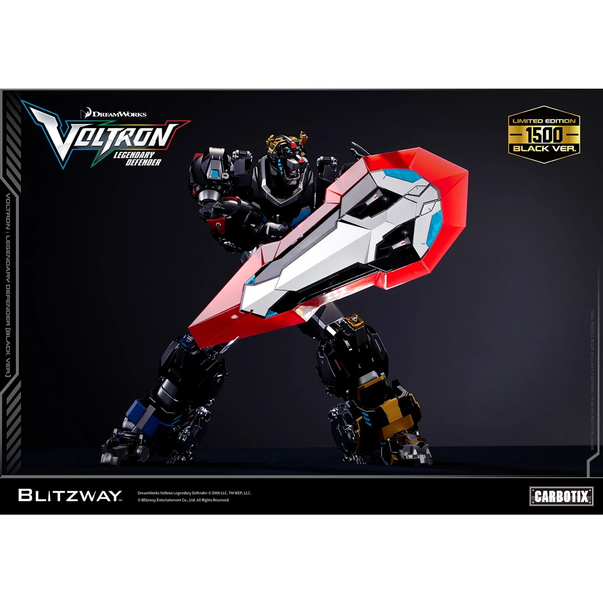 Blitzway Voltron Carbotix Black Limited action figure die-cast