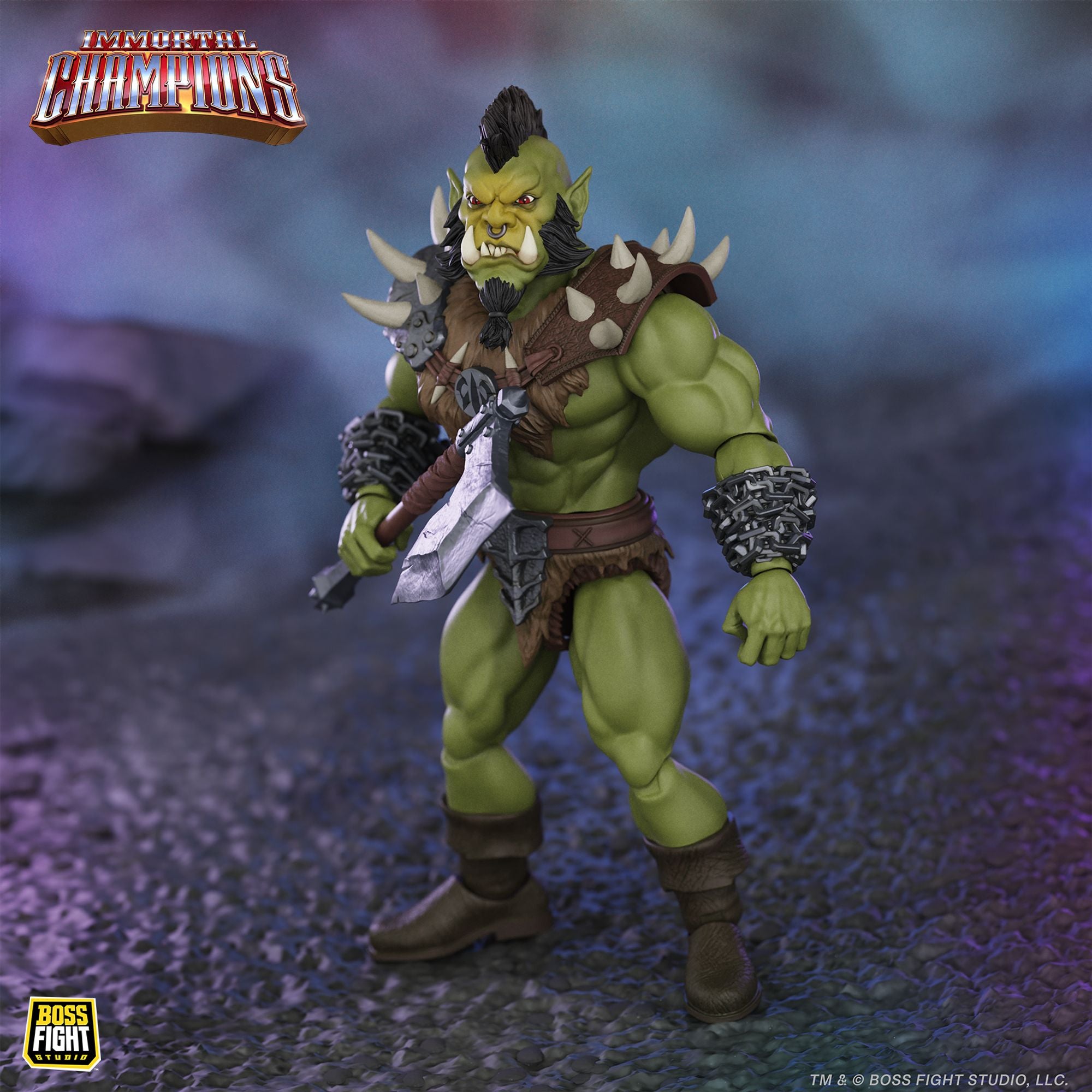 Boss Fight Studio Orc Warrior Chieftain action figure fantasy