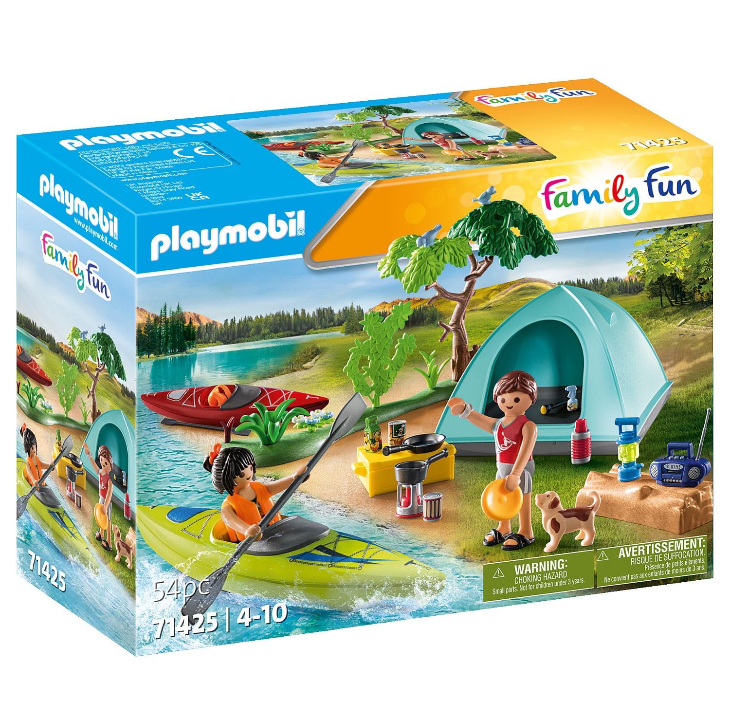 PLAYMOBIL My Life 71425 Avventura in Canoa campeggio 54 pezzi