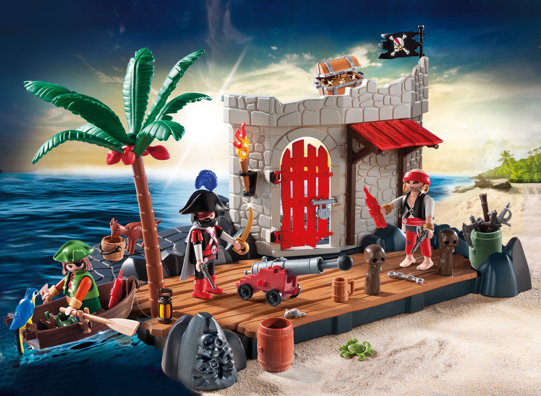 Playmobil Pirates 6146 Covo dei Pirati playset 3 pirati