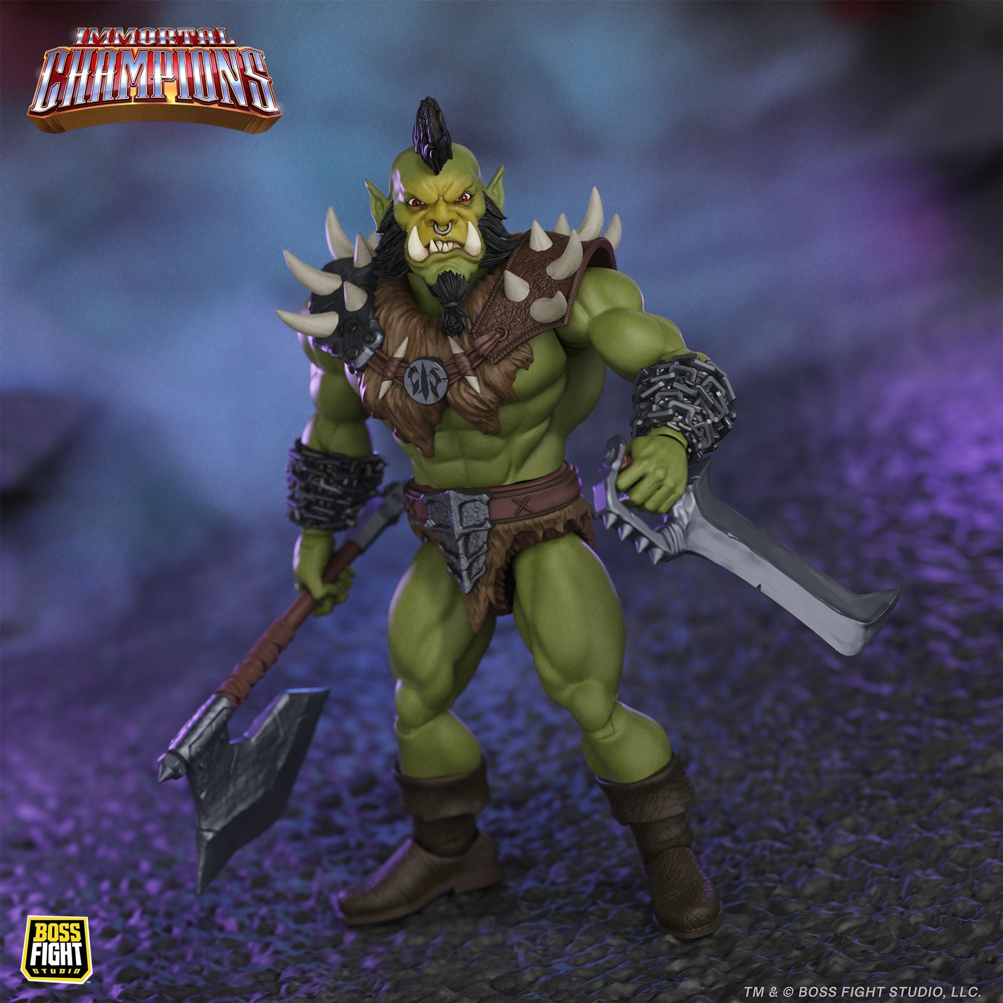 Boss Fight Studio Orc Warrior Chieftain action figure fantasy
