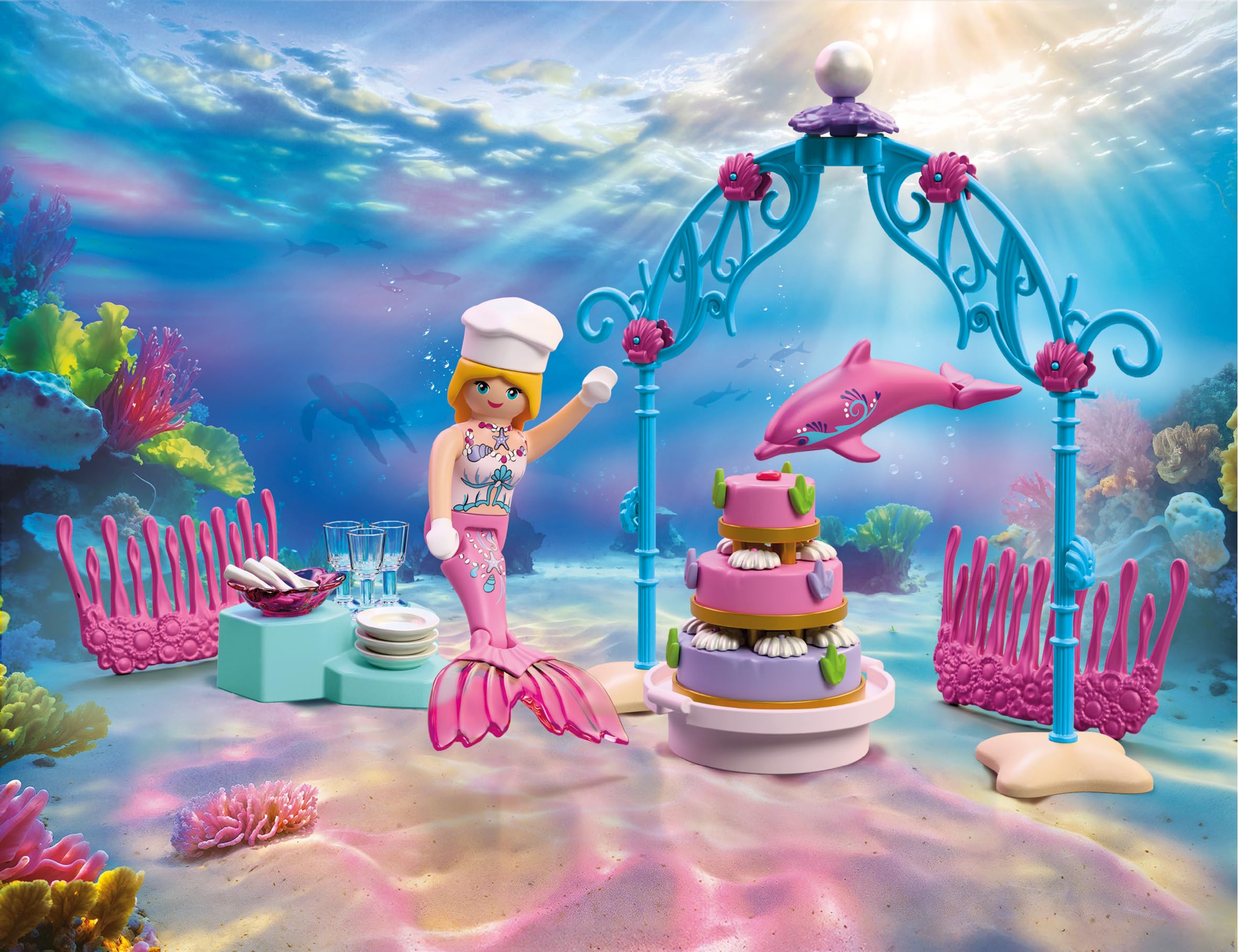 Playmobil 72108 matrimonio sottomarino buffet torta 4 anni