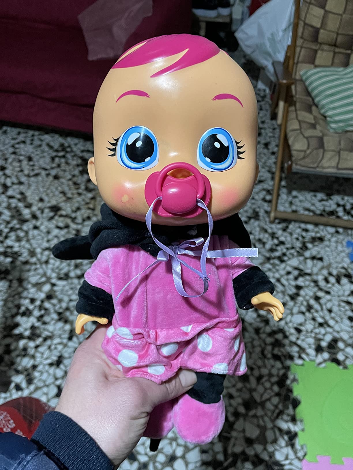 IMC Toys Cry Babies Minnie Bambola Interattiva Pigiama Lacrime Vere