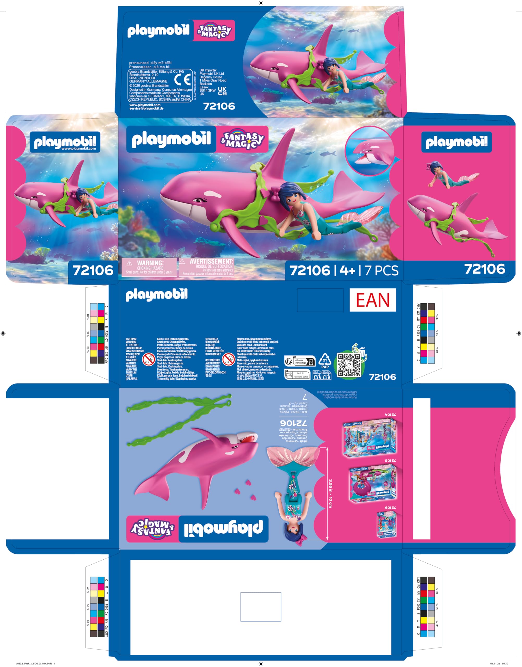 PLAYMOBIL Fantasy 72104 Matrimonio Sirene Orca Giocattolo 4 Anni