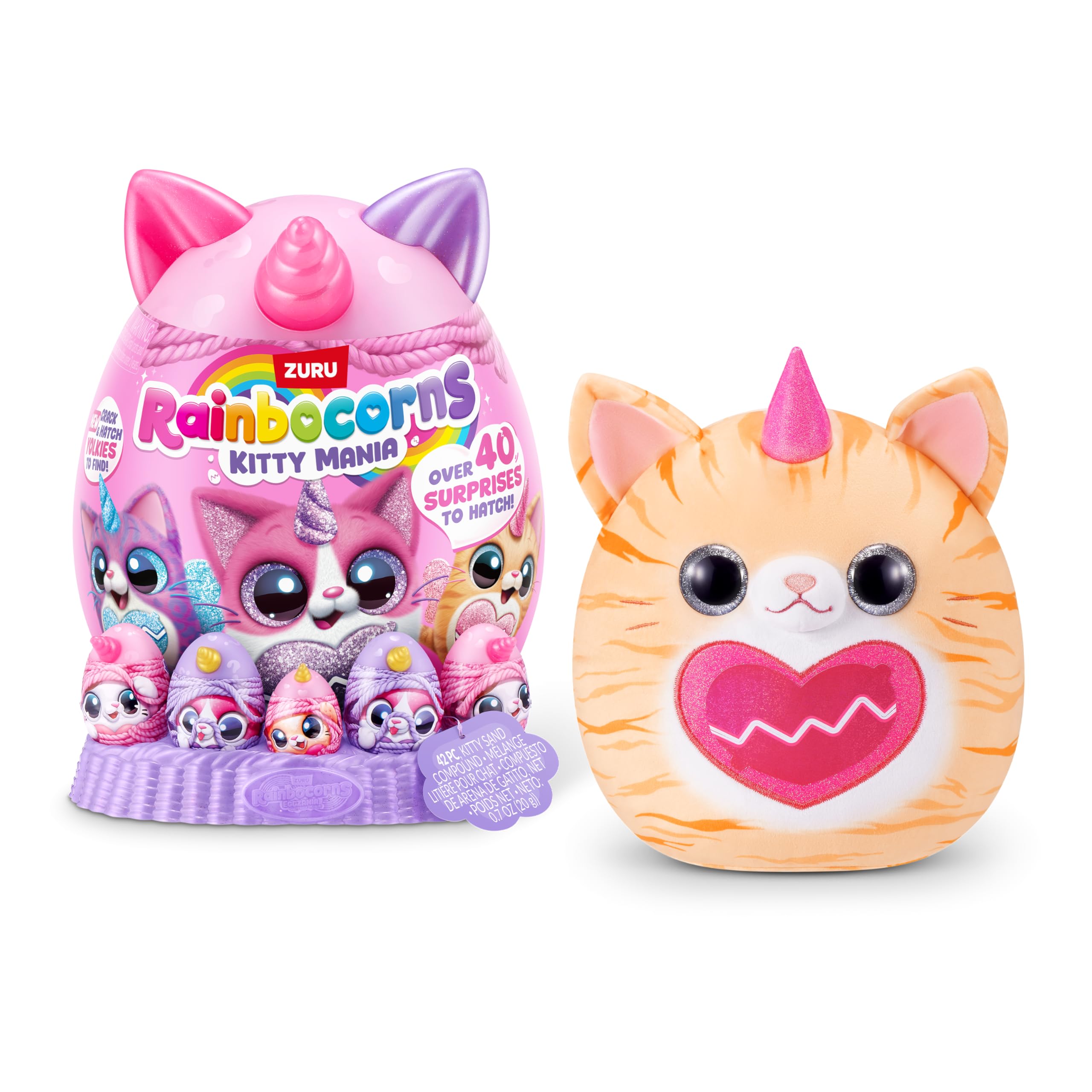 Rainbocorns Kitty Mania peluche Pouncekin uovo sorprese