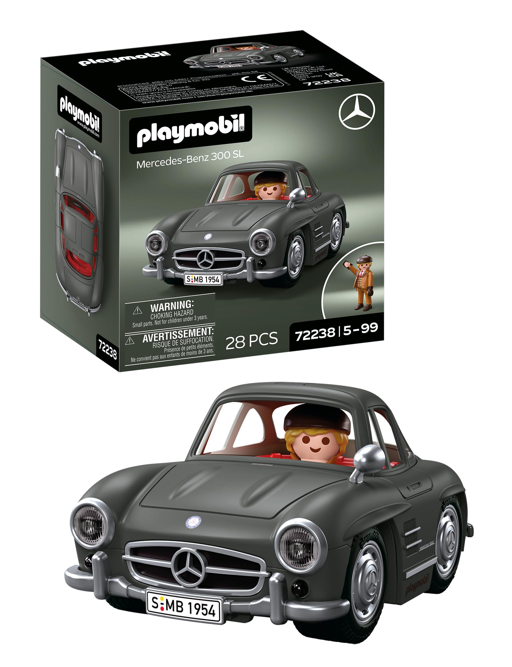 PLAYMOBIL Icon Cars Mercedes-Benz 300 SL macchinina 72238 con figura