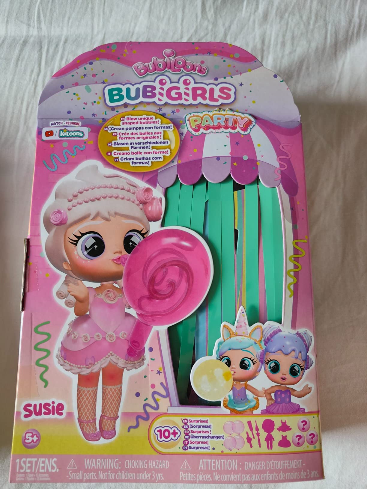 Bubiloons Bubigirls Susie bambola gonfia palloncini 12 accessori
