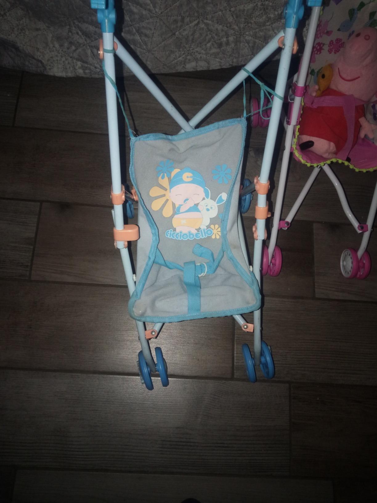 Cicciobello Accessori passeggino 4 ruote pieghevole per bambole