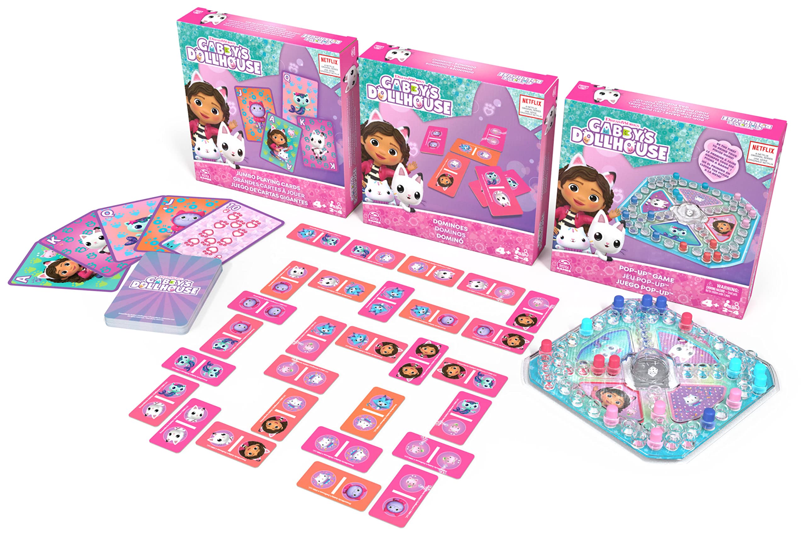 Spin Master Gabby Set 3 Giochi da Tavolo Casa Bambole 4+ Anni