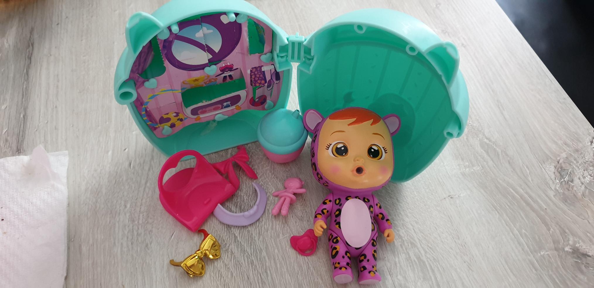 Cry Babies Magic Tears casetta biberon mini bambola 6 accessori