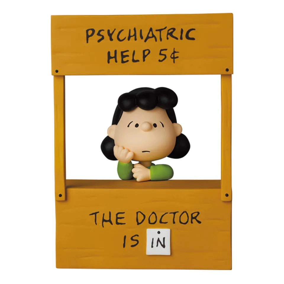 Medicom UDF Peanuts Lucy Psychiatric Help figure vinile