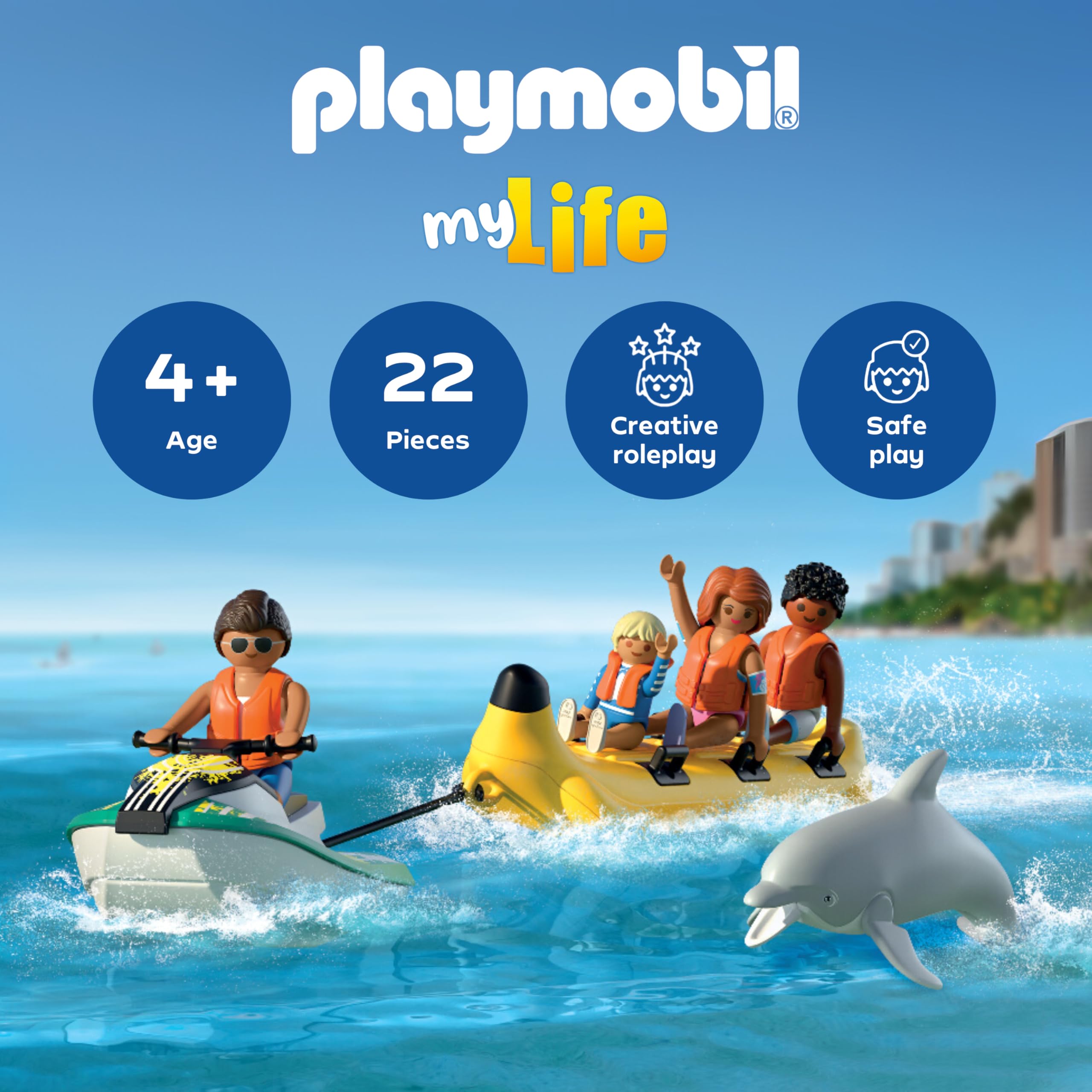 PLAYMOBIL My Life 71905 Banana Boat Giocattolo Spiaggia 4 Anni