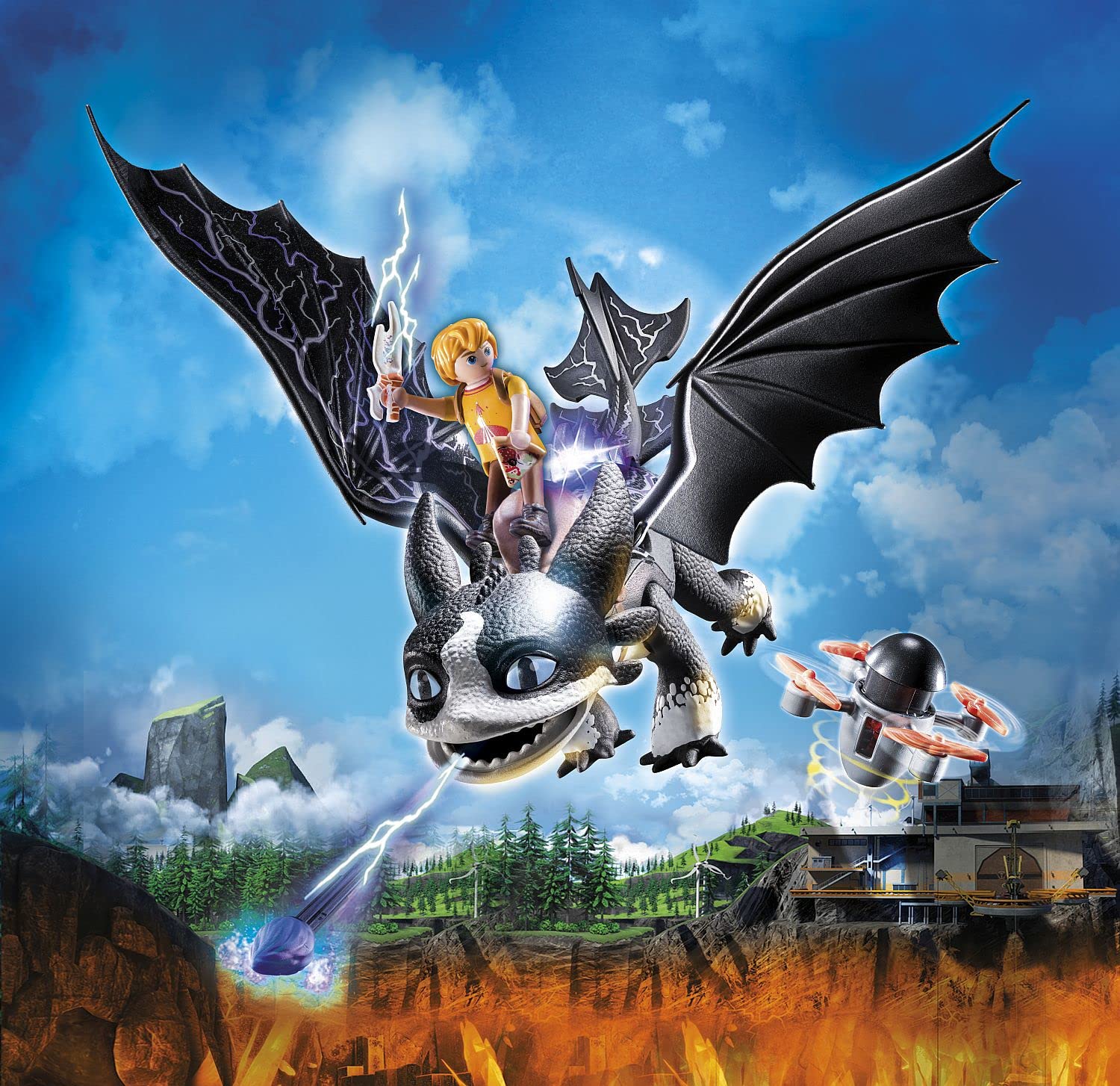 Playmobil Dinosauri e Draghi 71081 Thunder e Tom drago