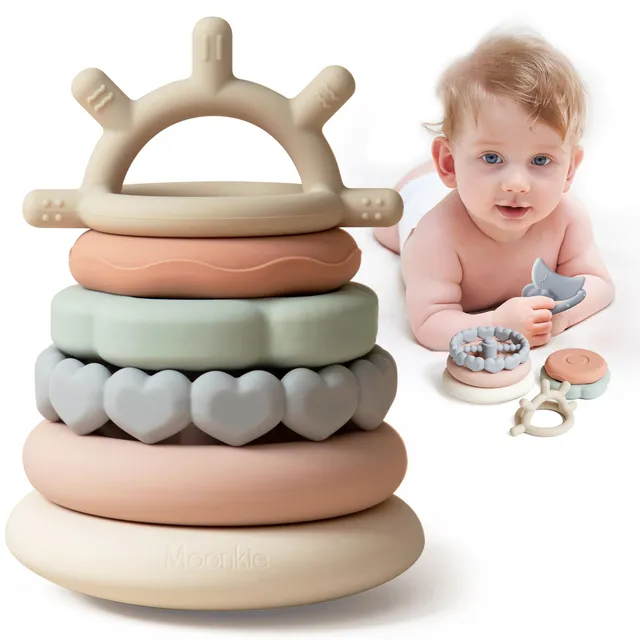 Imc Toys Moonkie Torre Impilabile Silicone 7 Pezzi Neonato