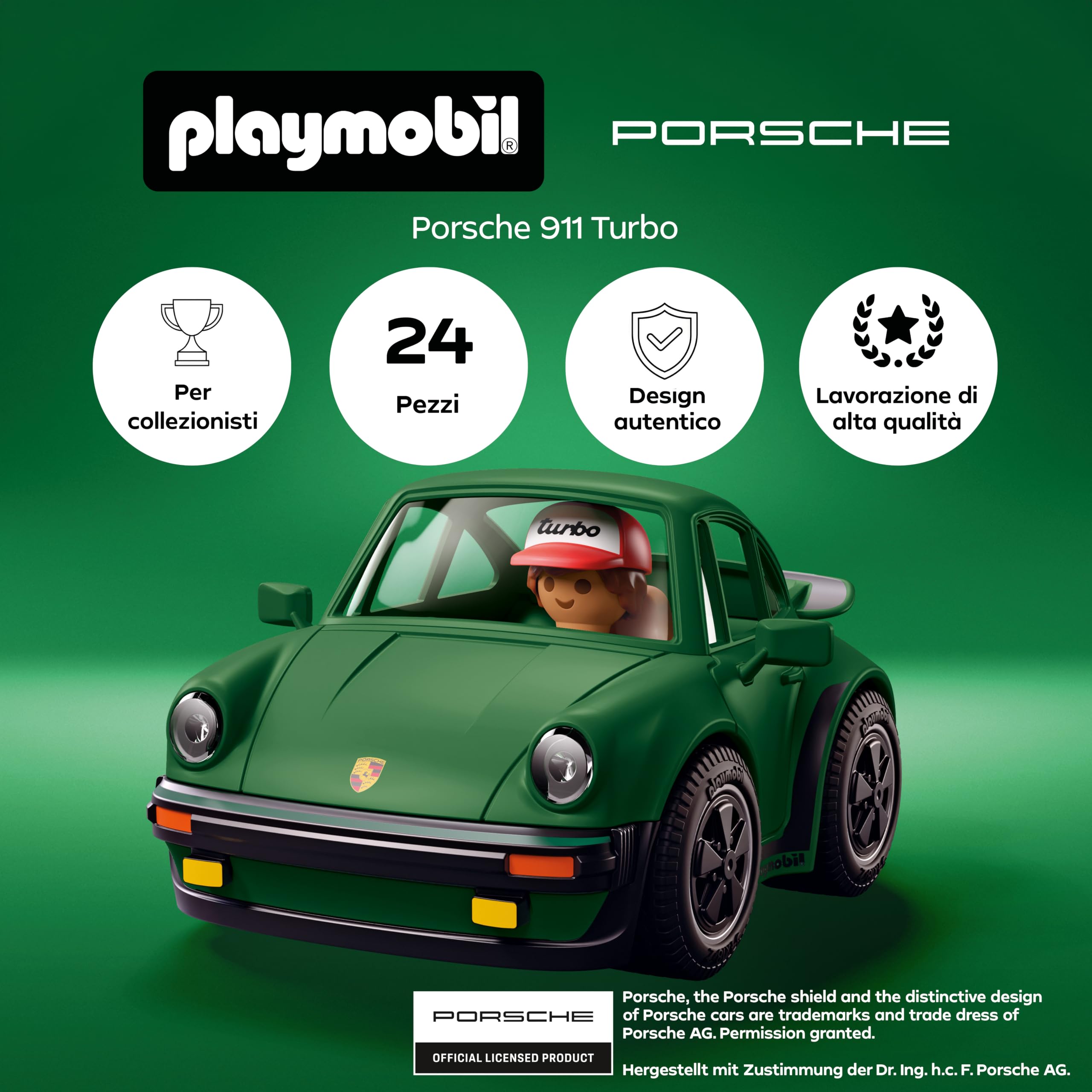 Playmobil Icon Cars Porsche 911 Turbo macchinina 72239 collezione