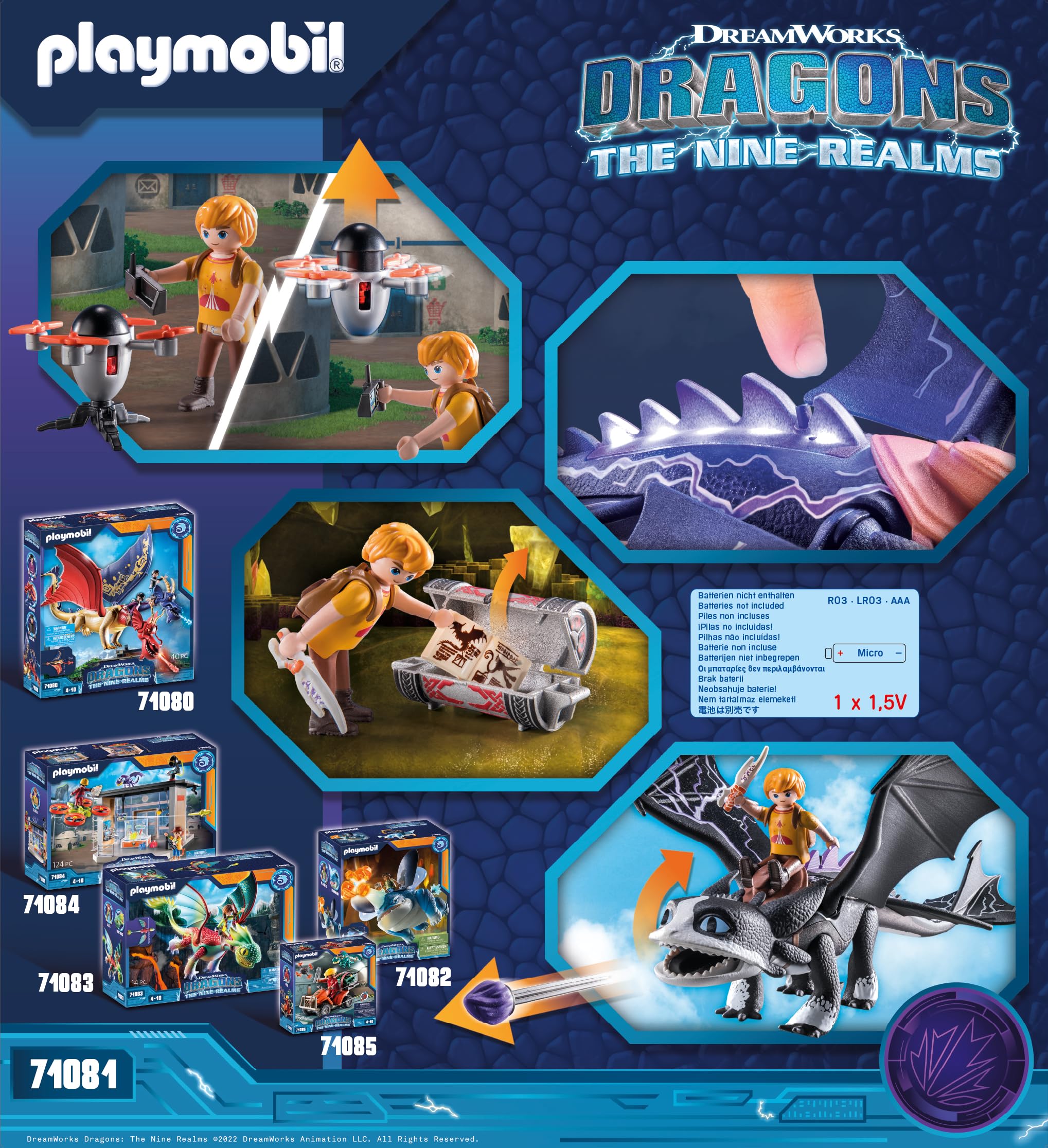 Playmobil Dinosauri e Draghi 71081 Thunder e Tom drago
