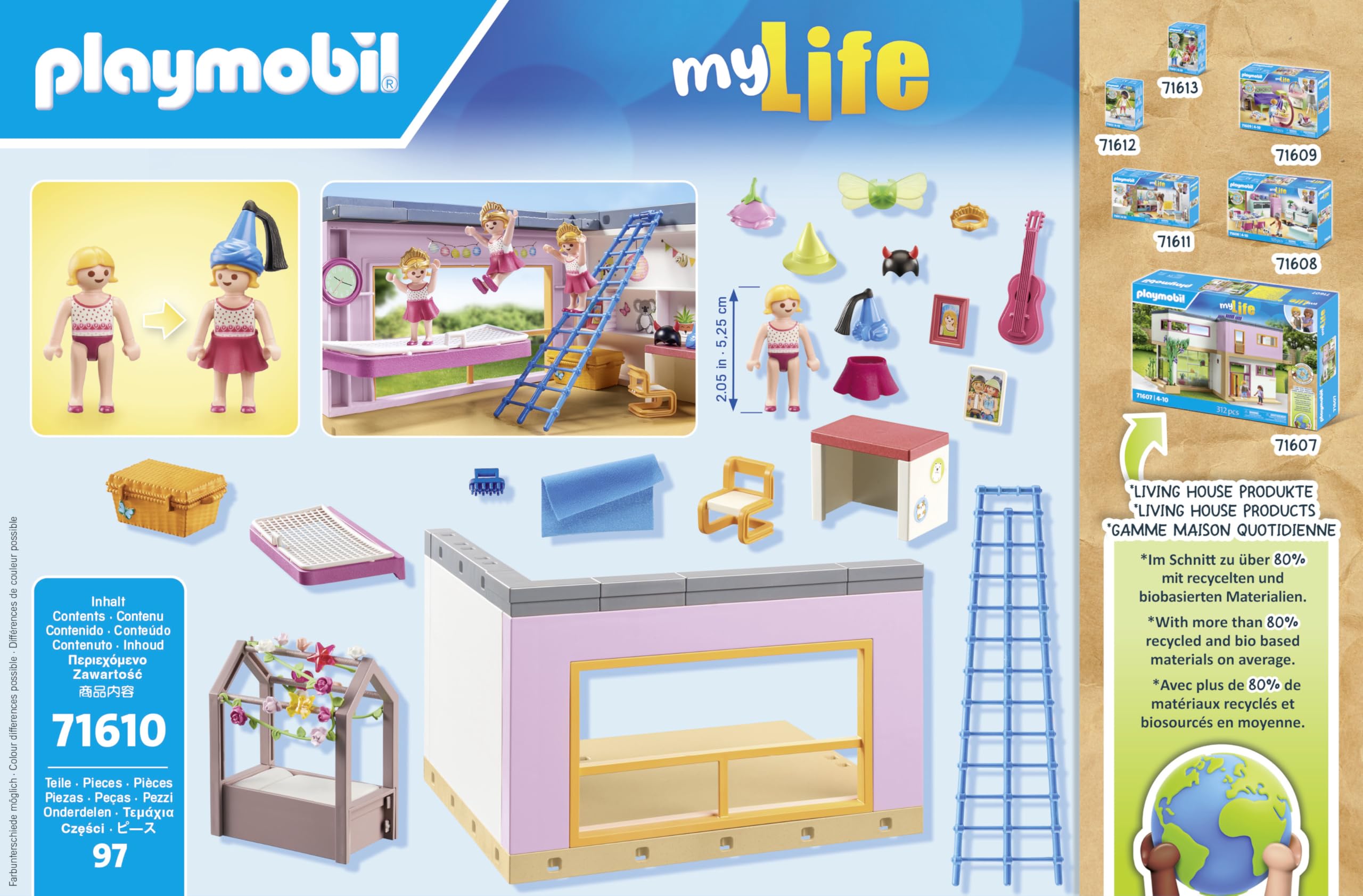 PLAYMOBIL My Life 71610 Cameretta Giocattolo 97 Pezzi