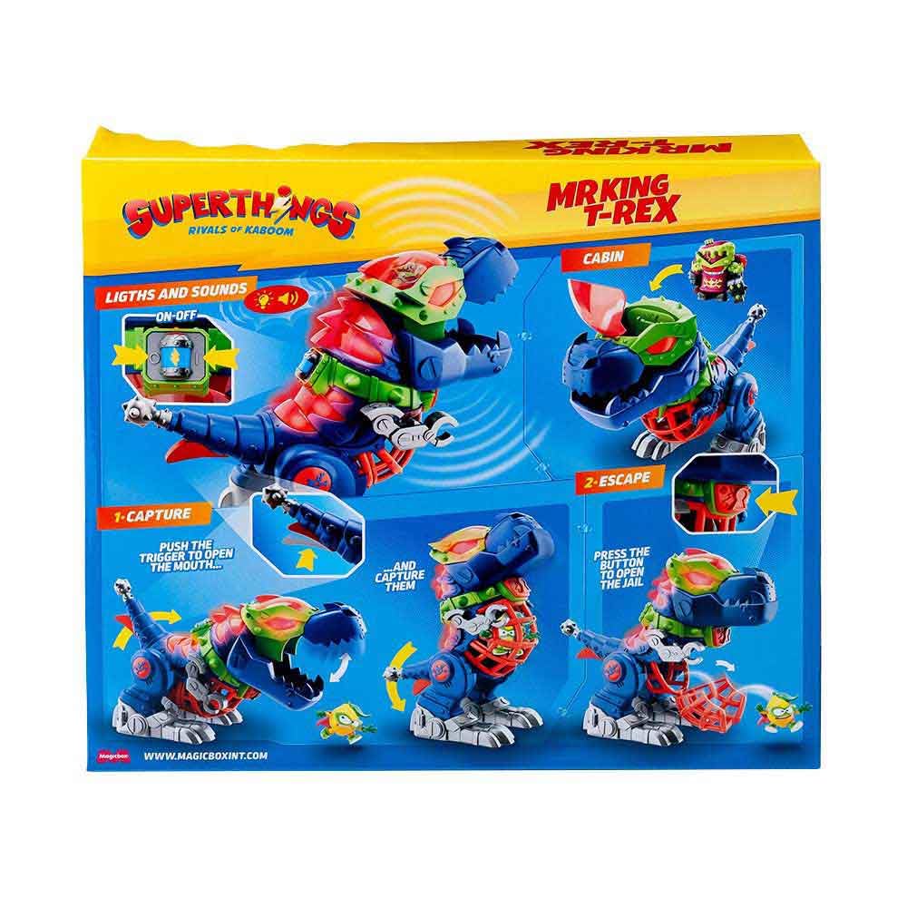 Superthings Guardians of Kazoom Mr King T-Rex robot dinosauro luci e suoni