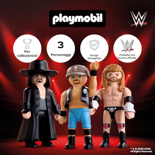 PLAYMOBIL WWE 71957 multipack personaggi Attitude Era 3 pezzi