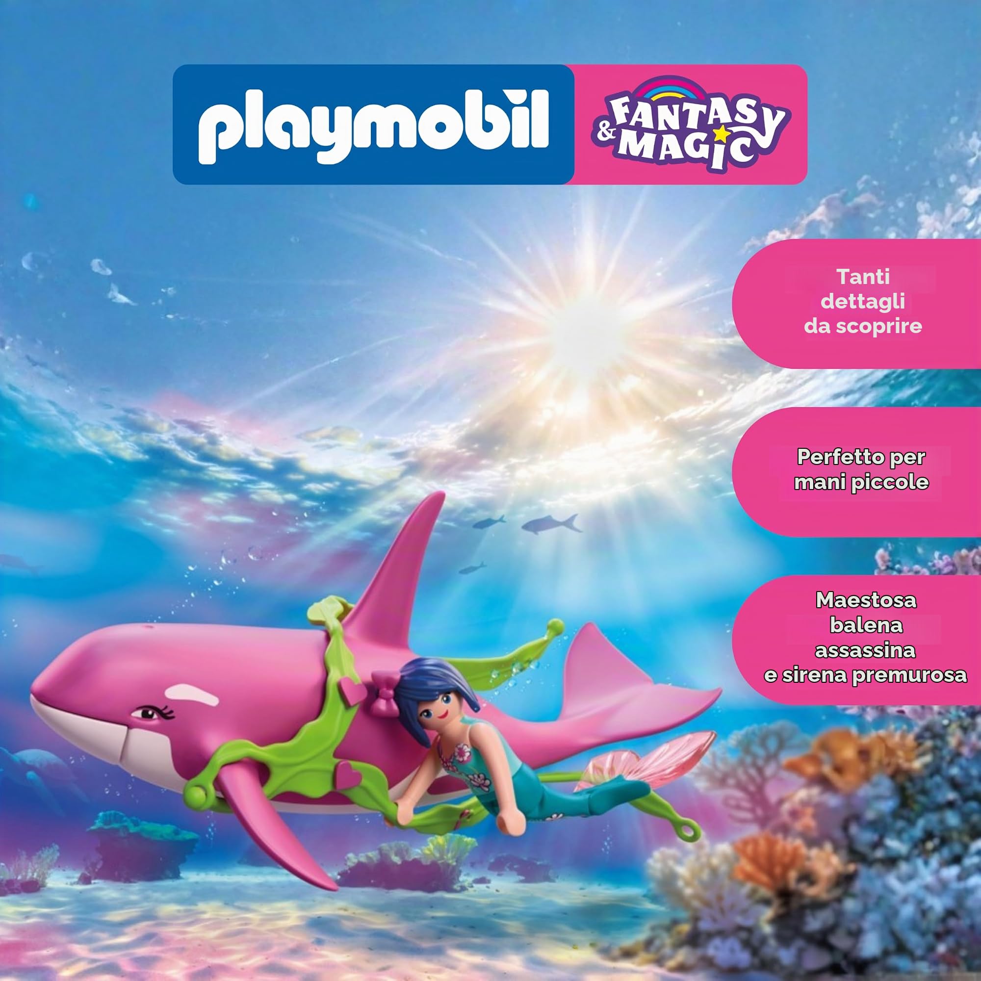 PLAYMOBIL Fantasy 72104 Matrimonio Sirene Orca Giocattolo 4 Anni