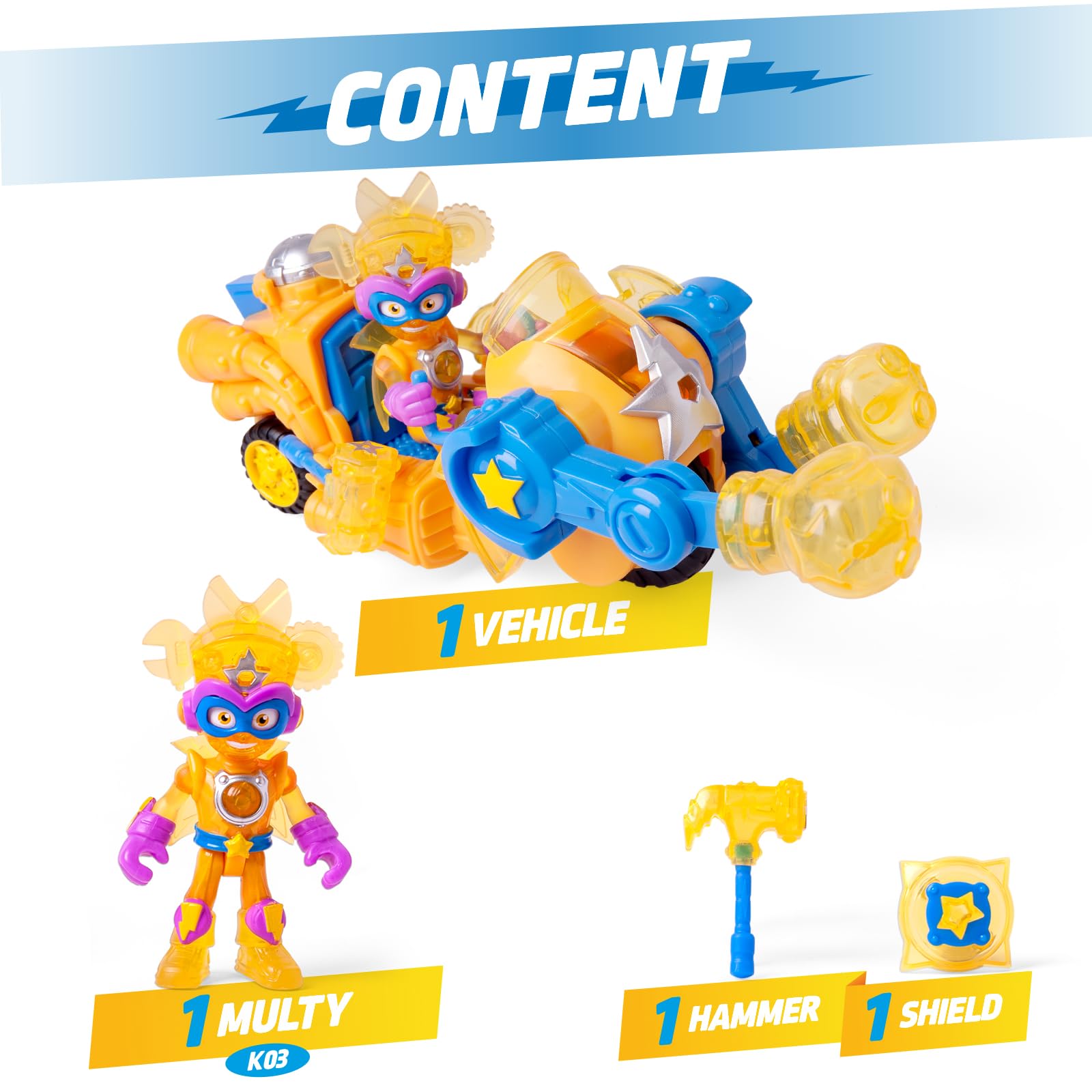 Superthings Guardians of Kazoom veicolo Kid Multy con pistola