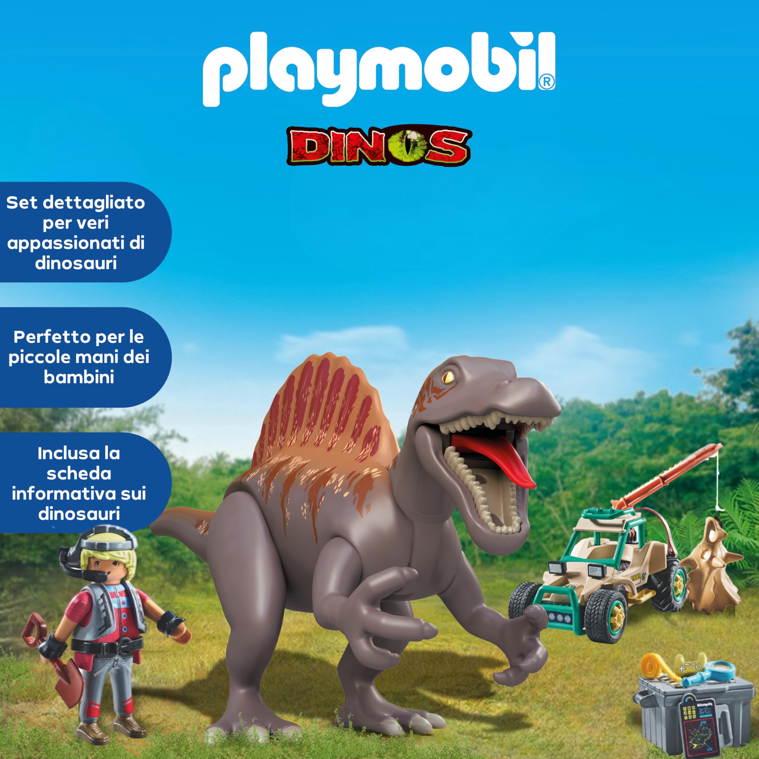 PLAYMOBIL Dinos 71820 playset spinosauro escavazione dinosauri