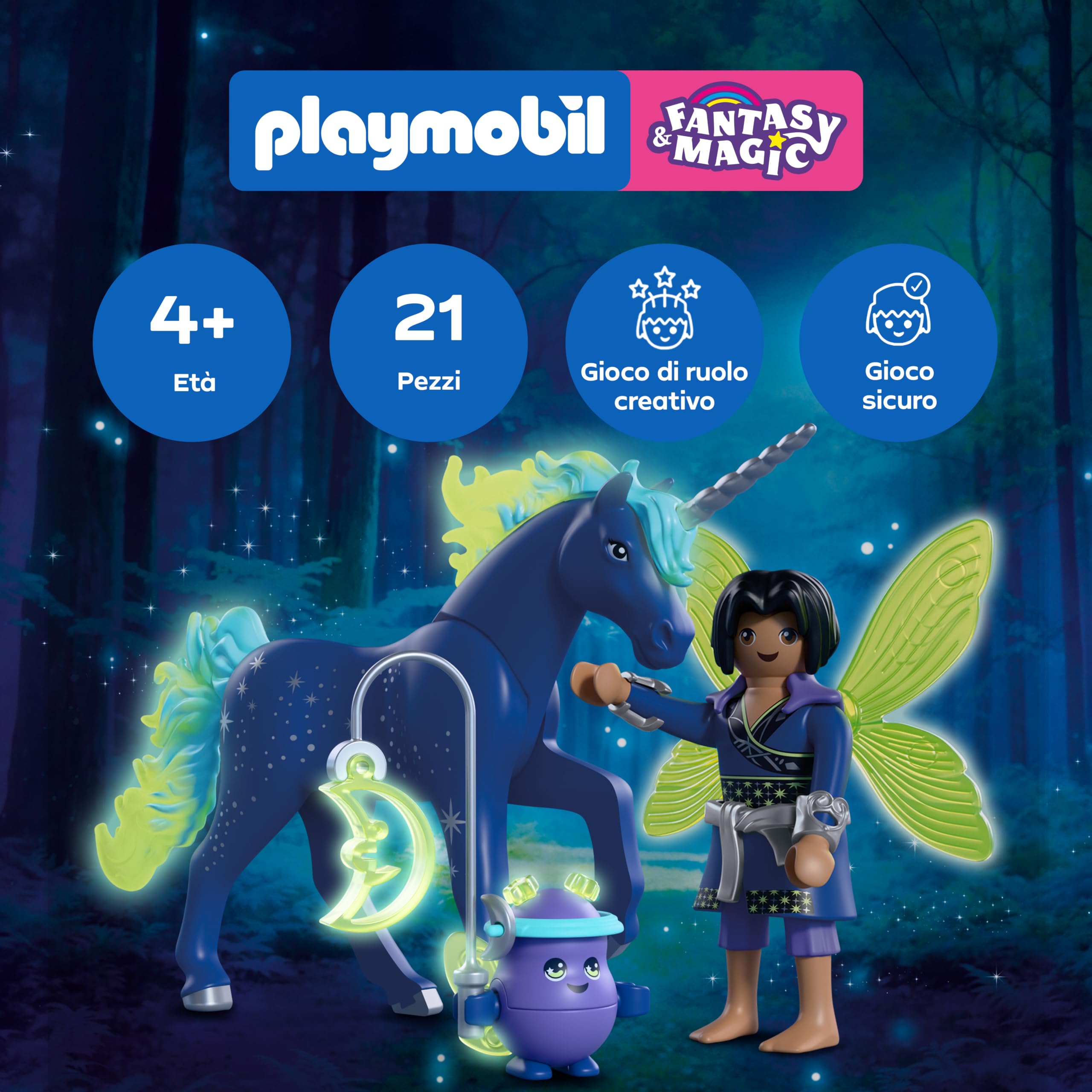 PLAYMOBIL Fantasy 72217 unicorno Moonlight con fata